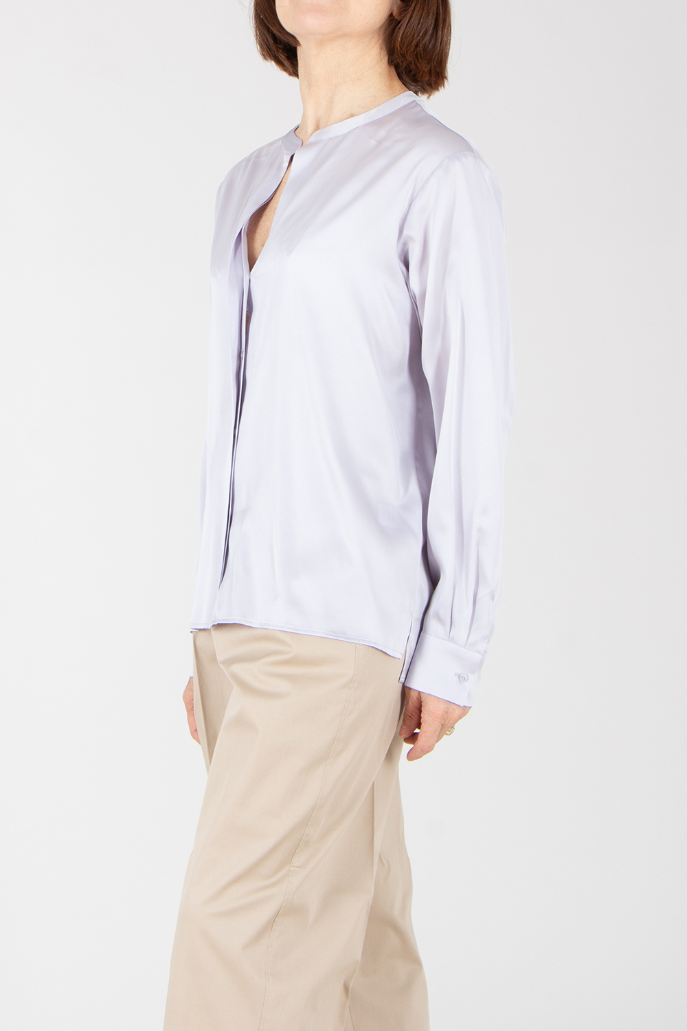 KIEFERMANN Relaxed Fit Silk Stretch Satin Blouse Tuija