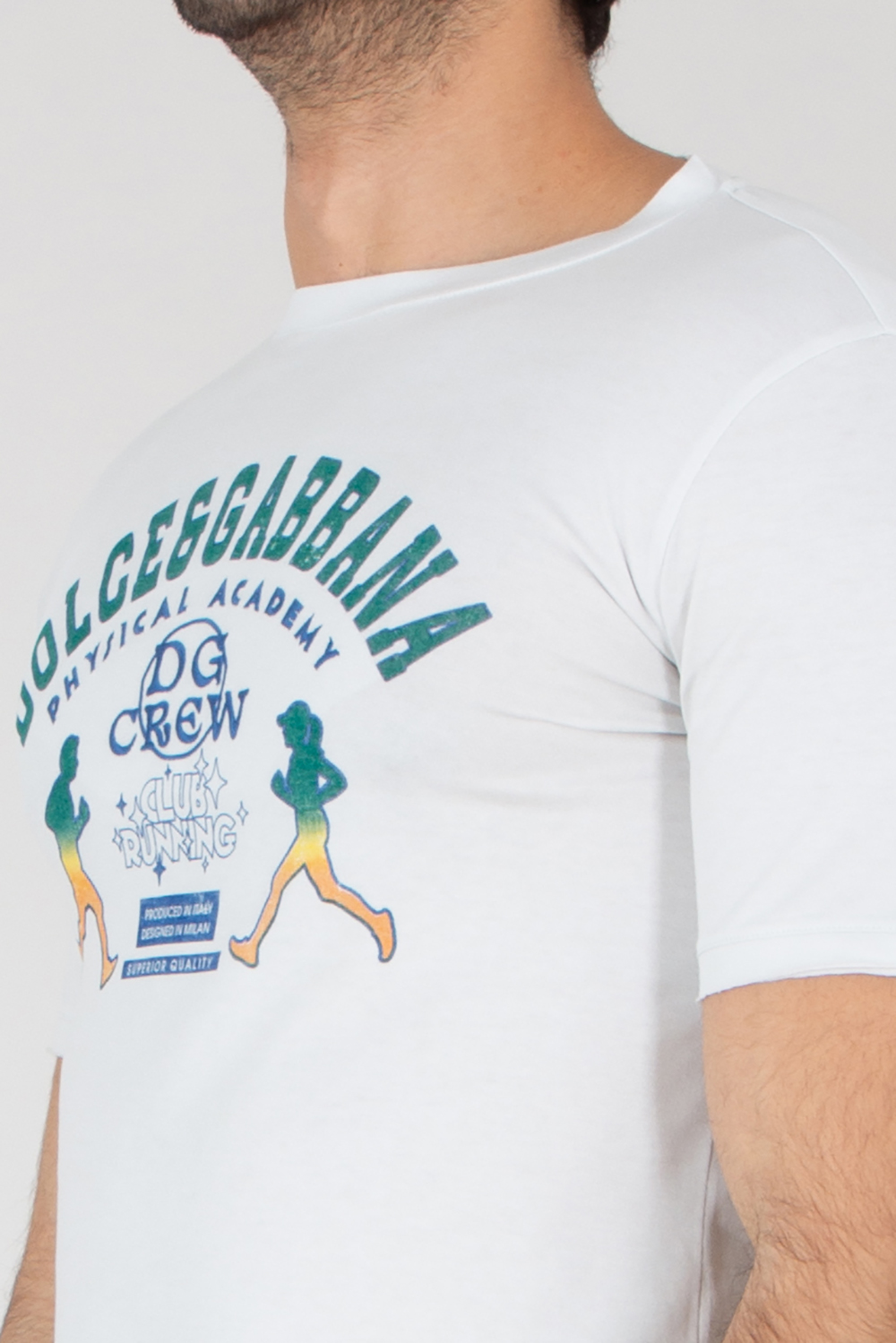 DOLCE & GABBANA Regular Fit Print & Embroidery Cotton Jersey T-Shirt