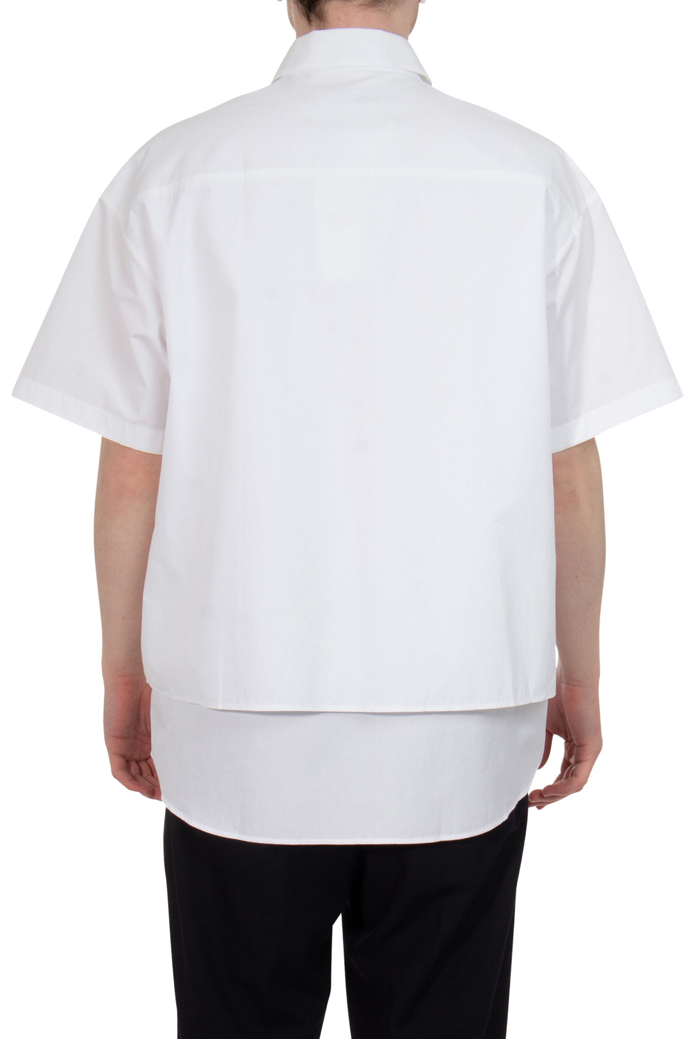MAISON KITSUNÉ Layered Cotton Short-Sleeve Shirt MAISON KITSUNÉ Layered Cotton Short-Sleeve Shirt