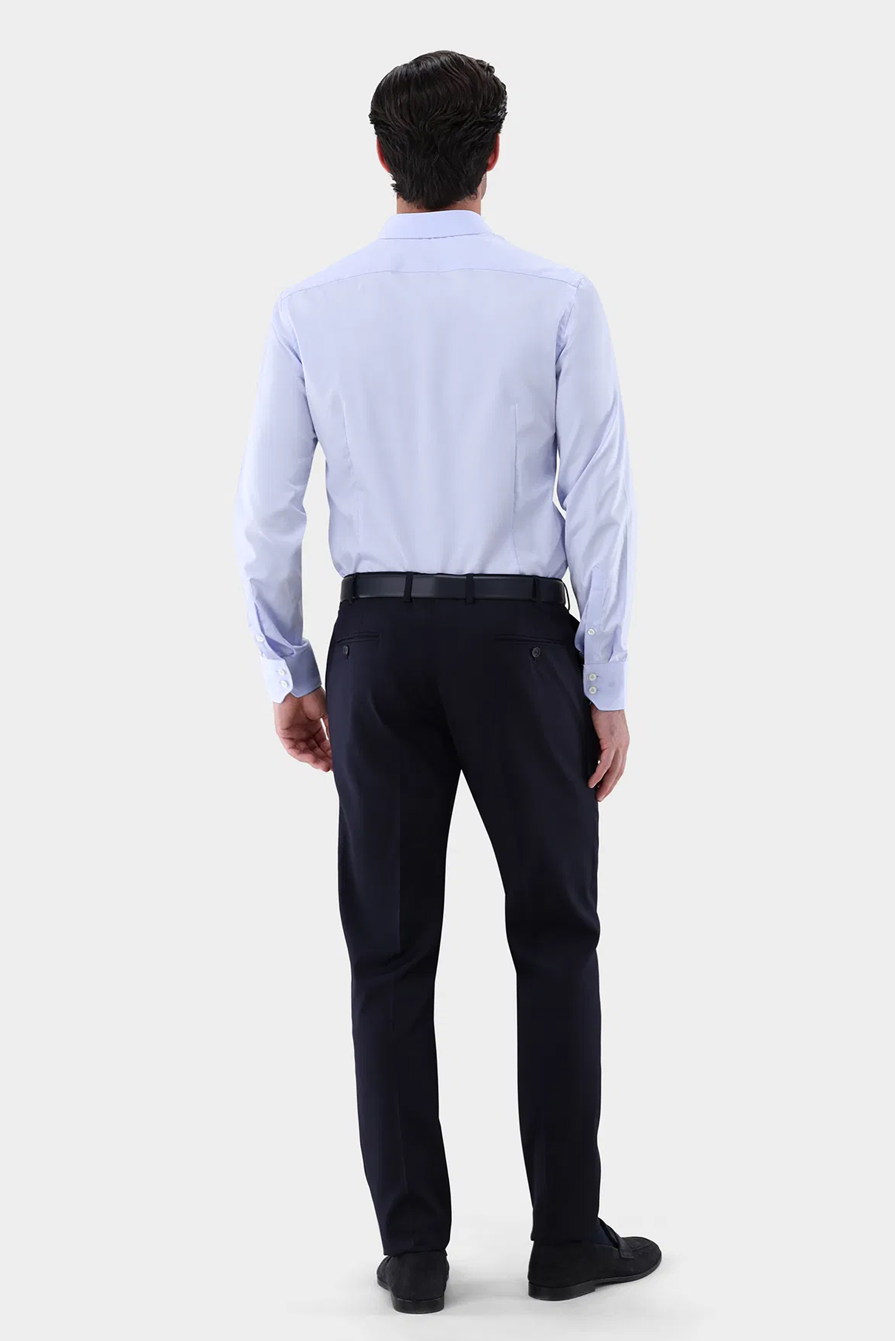 VAN LAACK Slim Fit Cotton Twill Business Shirt Ret-SFN Hemd, Hosen, Person, Stehend, Mann
