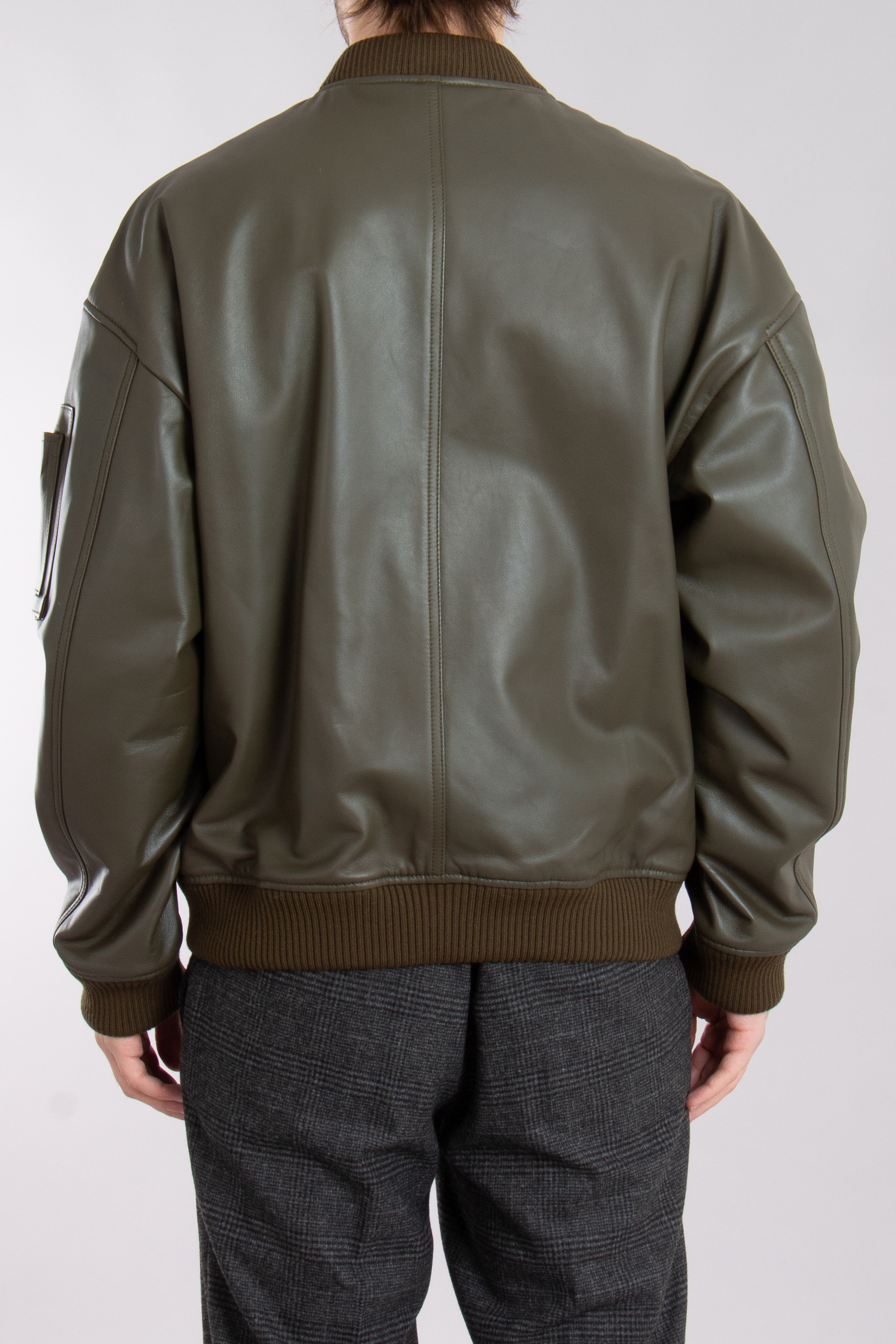 DSQUARED2 Lamb Leather Cyprus Bomber Jacket DSQUARED2 Lamb Leather Cyprus Bomber Jacket