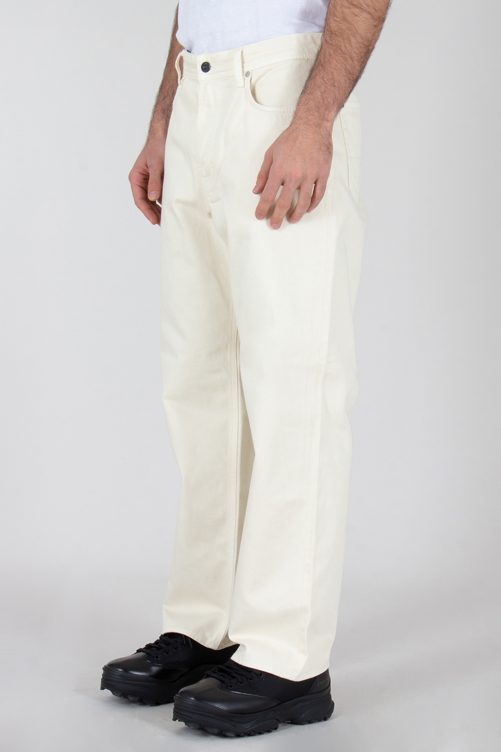 STONE ISLAND Loose Fit Cotton Bull Denim Jeans