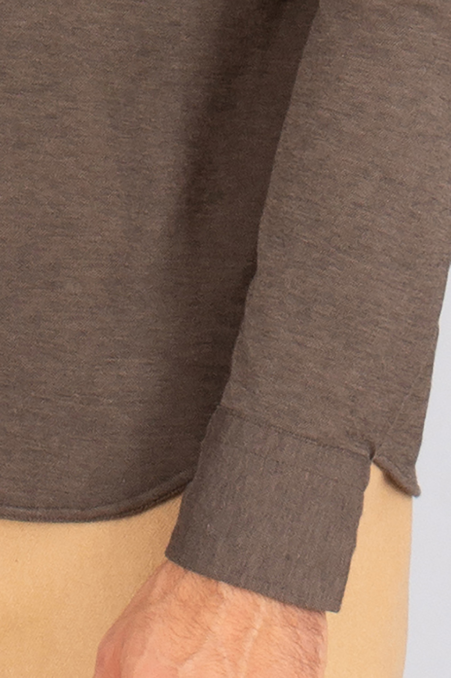 SONRISA Regular Fit Cotton-Lyocell Piqué Shirt Langarm, Ärmel, Erwachsener, Mann, Person