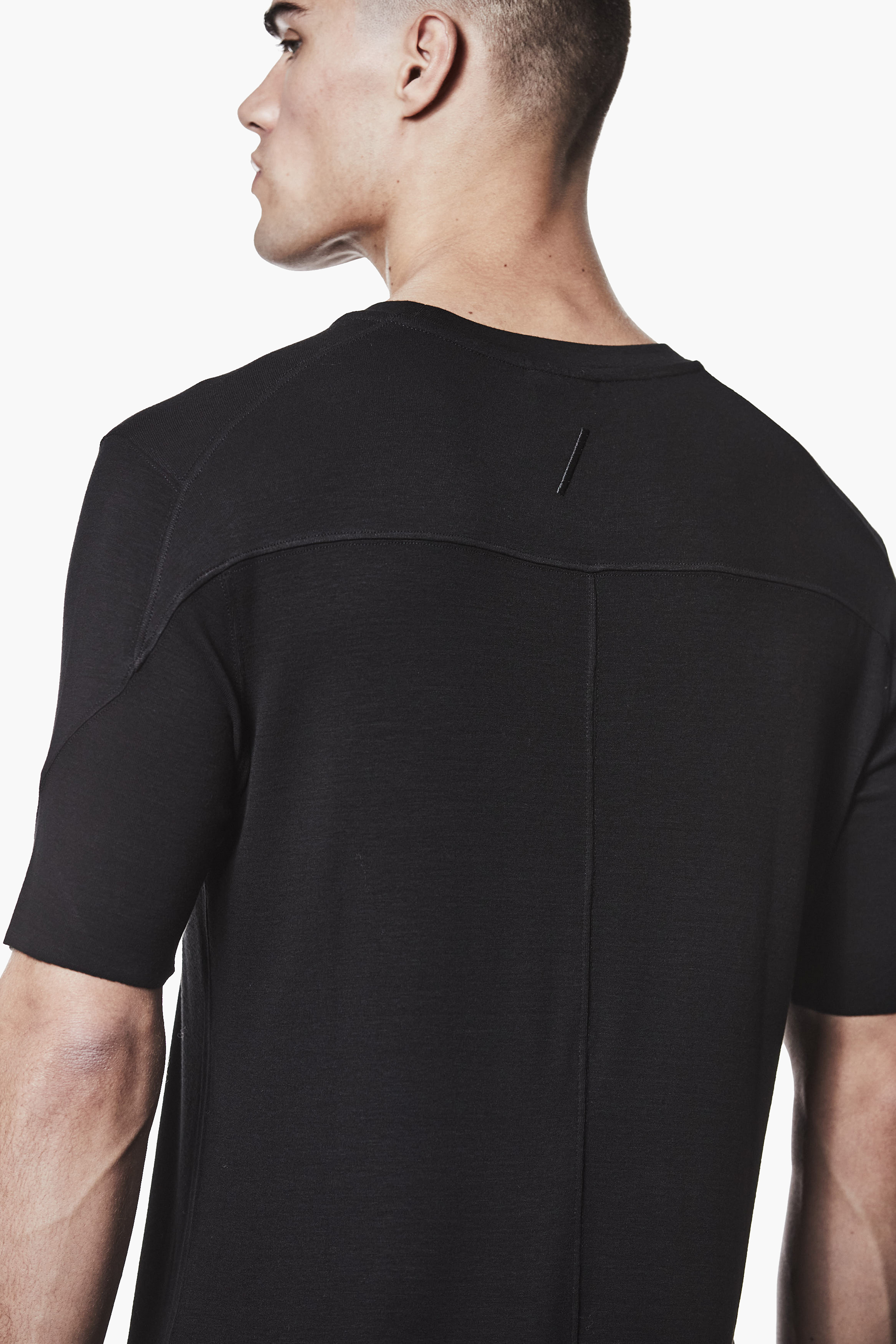 THOM KROM Slim Fit Viscose Stretch T-Shirt T-shirt, Langarm, Ärmel, Hals, Person