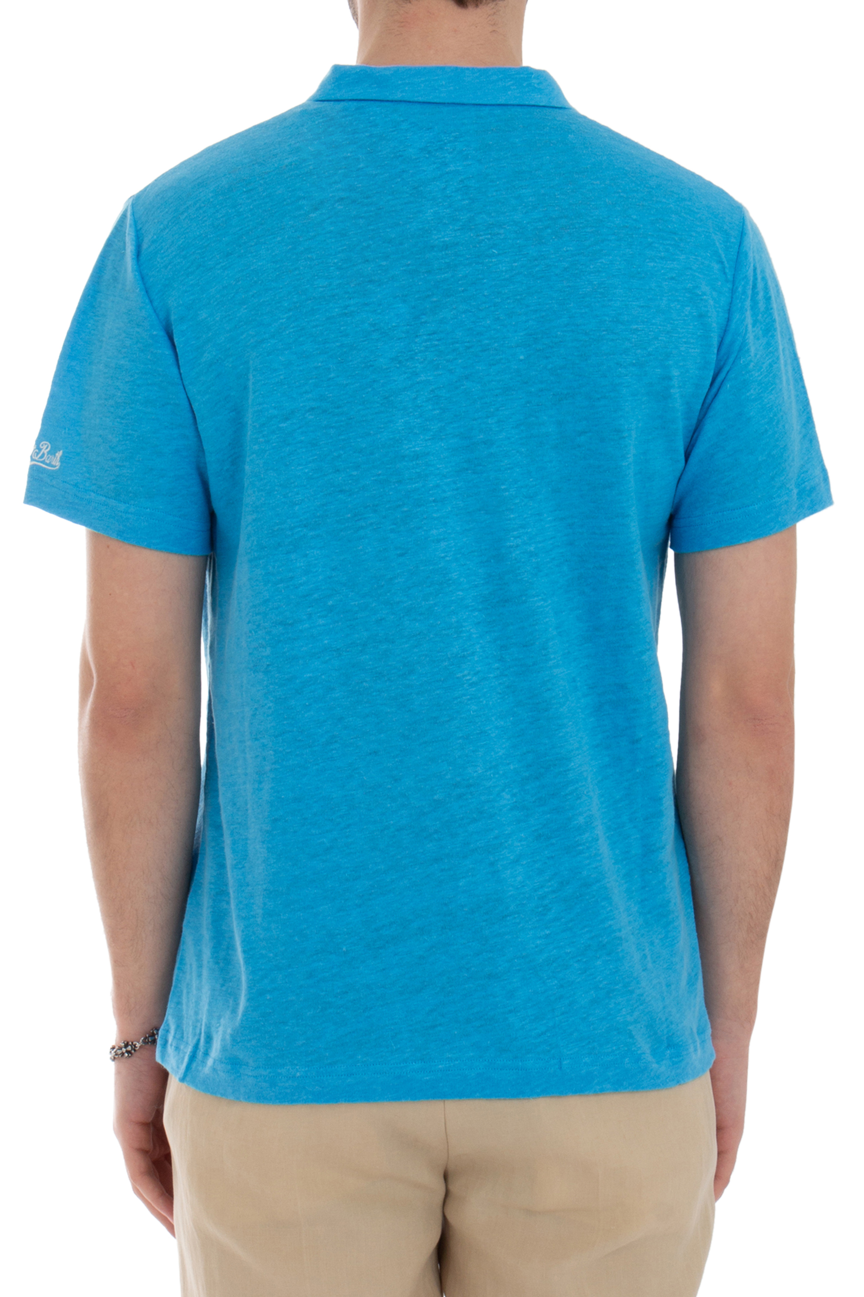 MC 2 SAINT BARTH Regular Fit Linen Jersey Polo Shirt Fraser