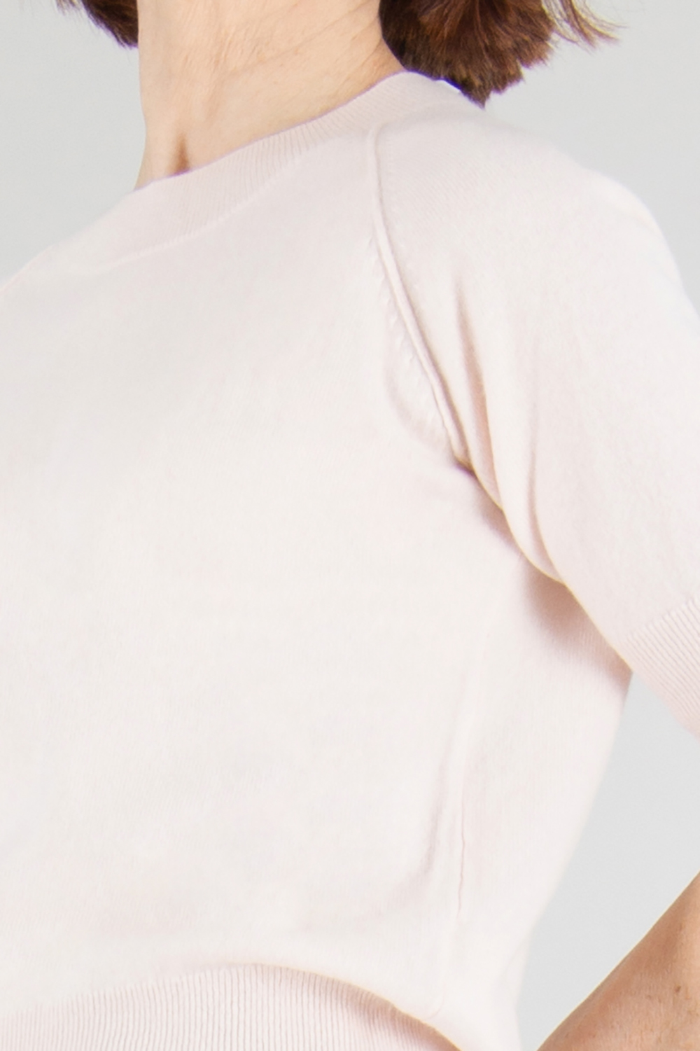 BOSS Relaxed Fit Short Sleeve Cashmere Sweater 