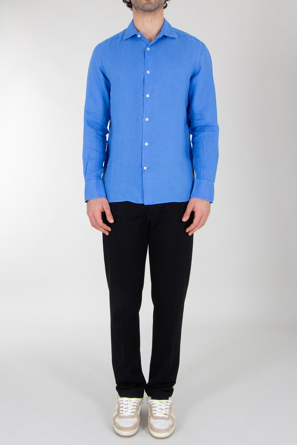 MC 2 SAINT BARTH Regular Fit Linen Shirt Pamplona