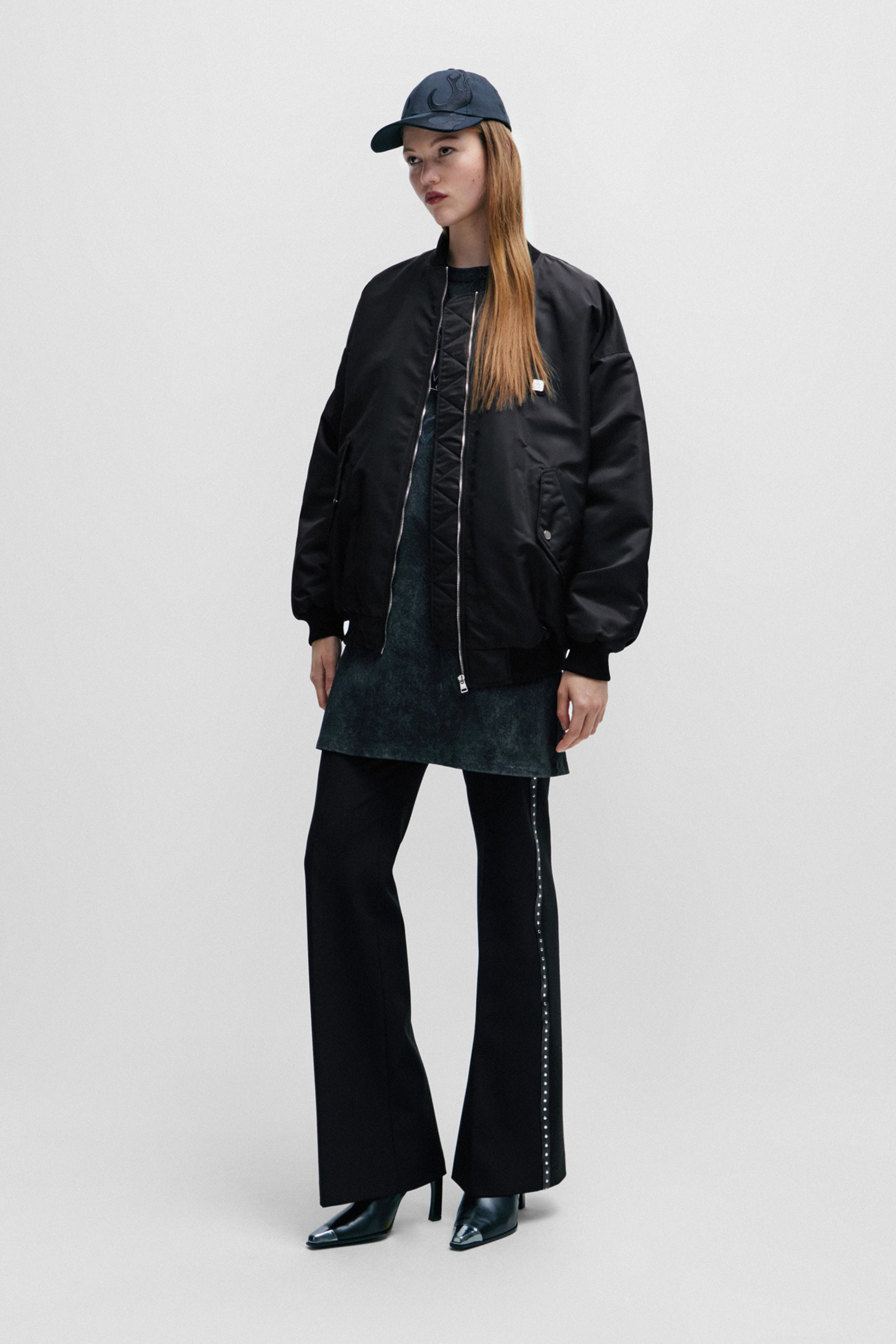 HUGO Oversized Recycled Nylon Jacket Flesiane HUGO Oversized Recycled Nylon Jacket Flesiane