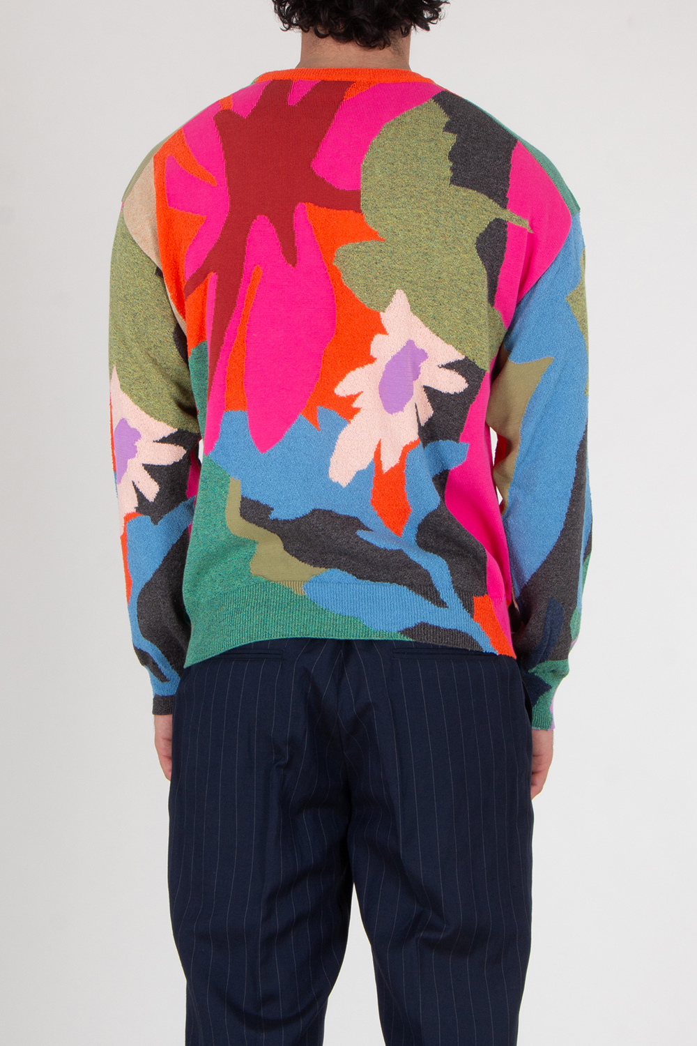 PAUL SMITH 'River Collage' Knitted Cotton Sweater