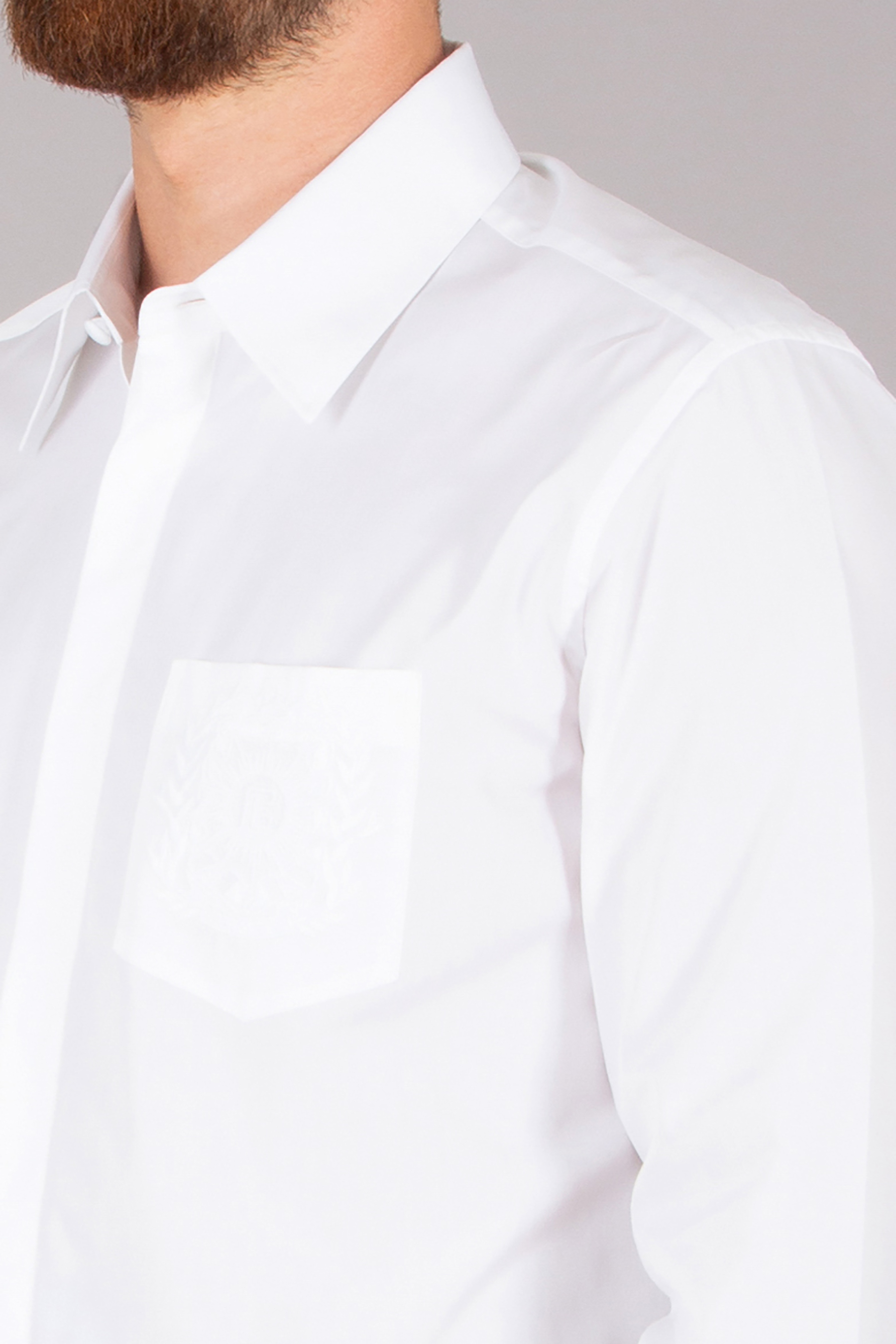 BALMAIN Regular Fit Embroidered Organic Cotton Shirt Bekleidung, Hemd, Kleid, Hemd