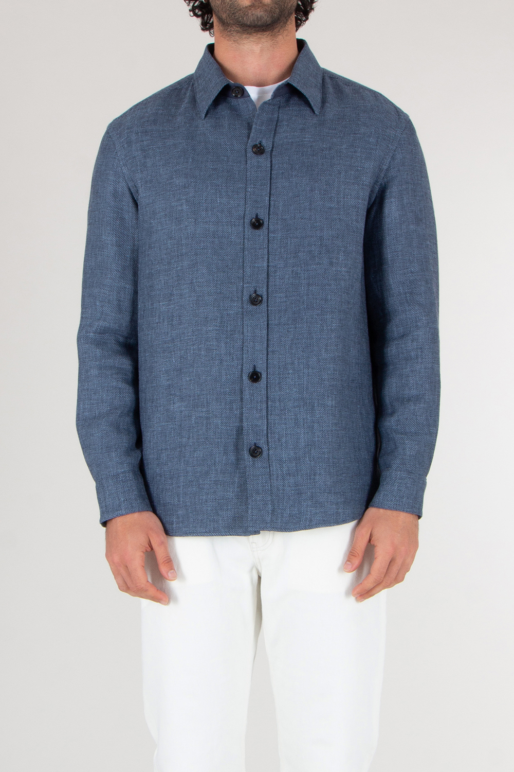 ZEGNA Regular Fit Cashmere Linen and Silk Overshirt
