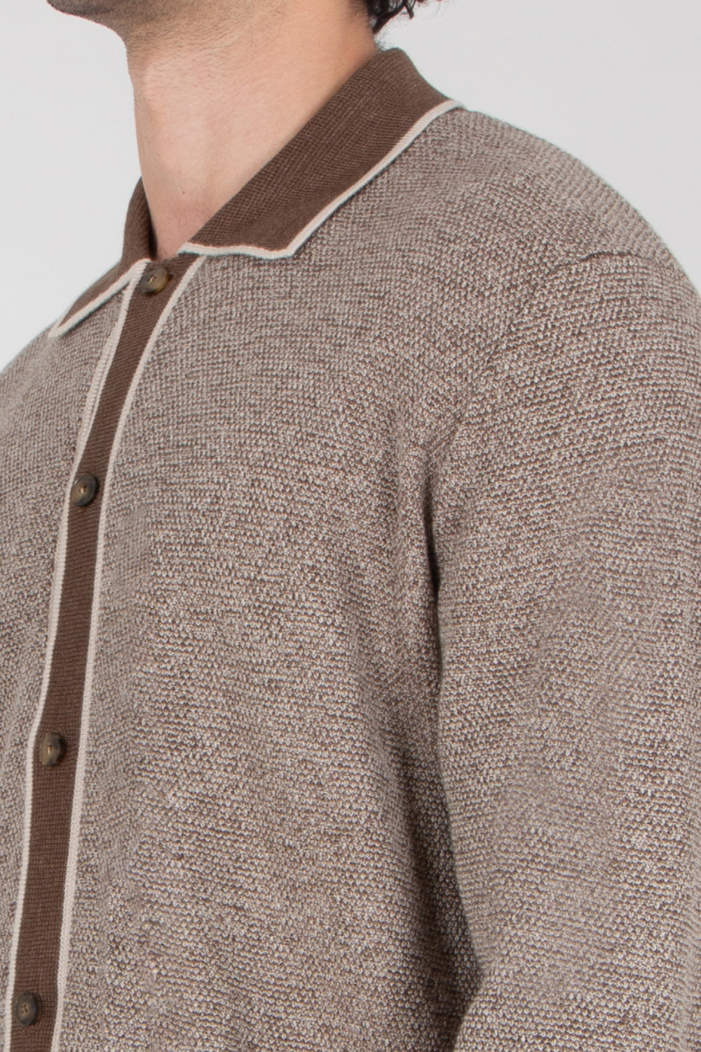 CANALI Linen-Silk-Blend Knit Cardigan
