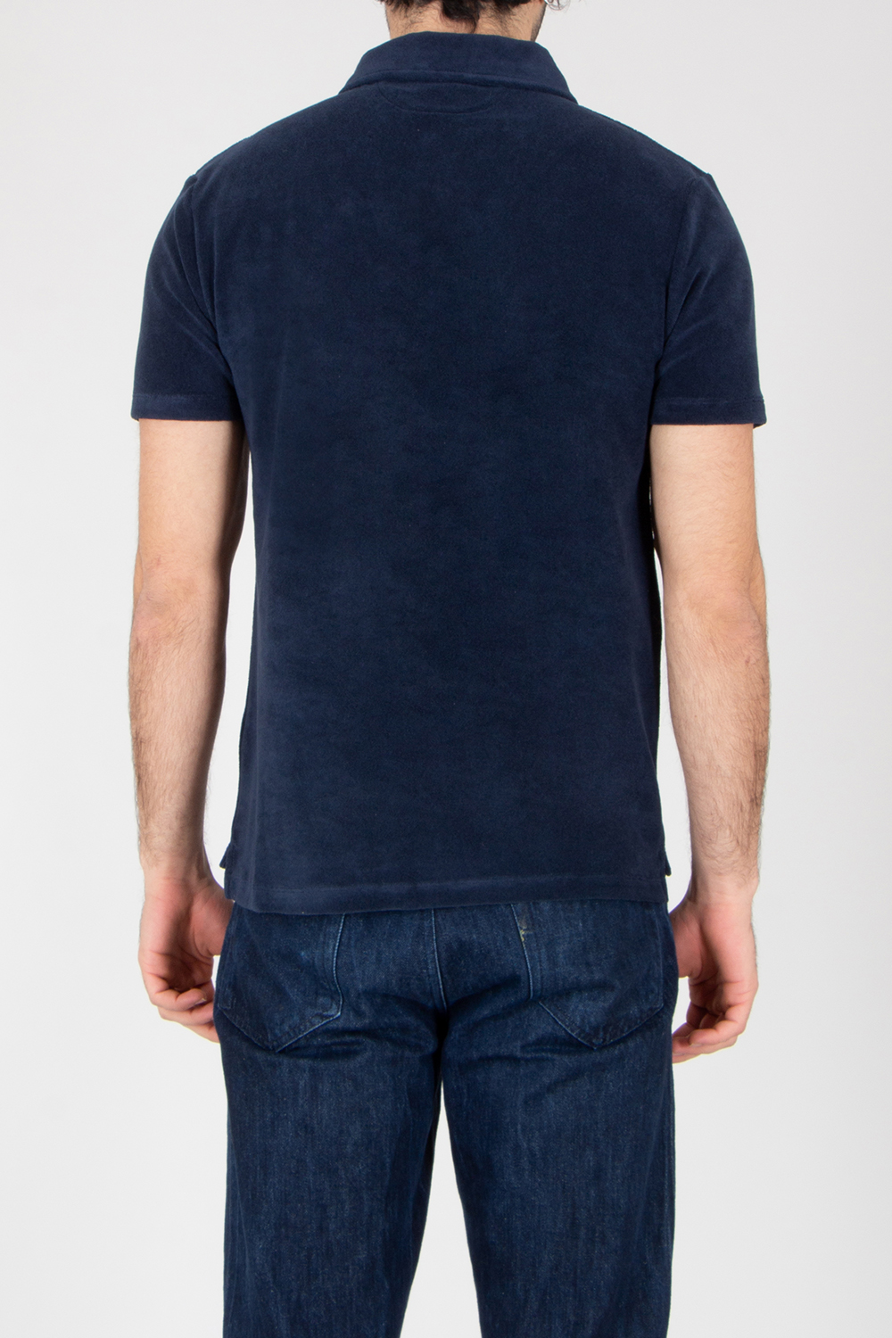 AURÉLIEN Slim Fit Cotton Blend Terry Polo Shirt