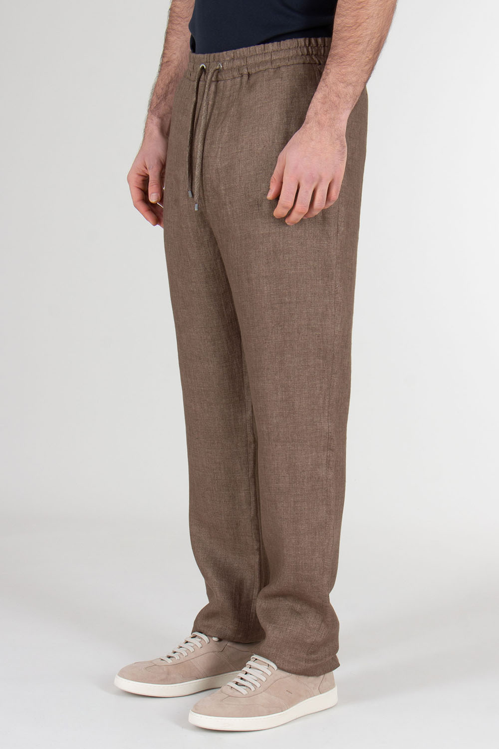 AGNONA Relaxed Fit Linen Drawstring Pants