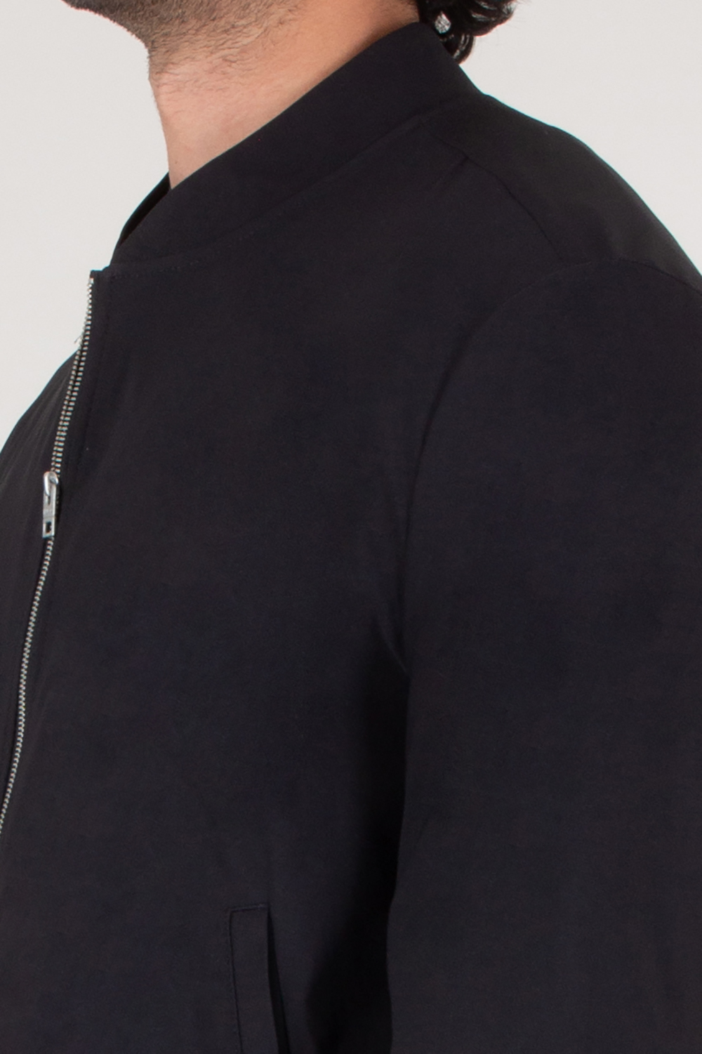 HUGO Regular Fit Stretch Cotton Bomber Jacket