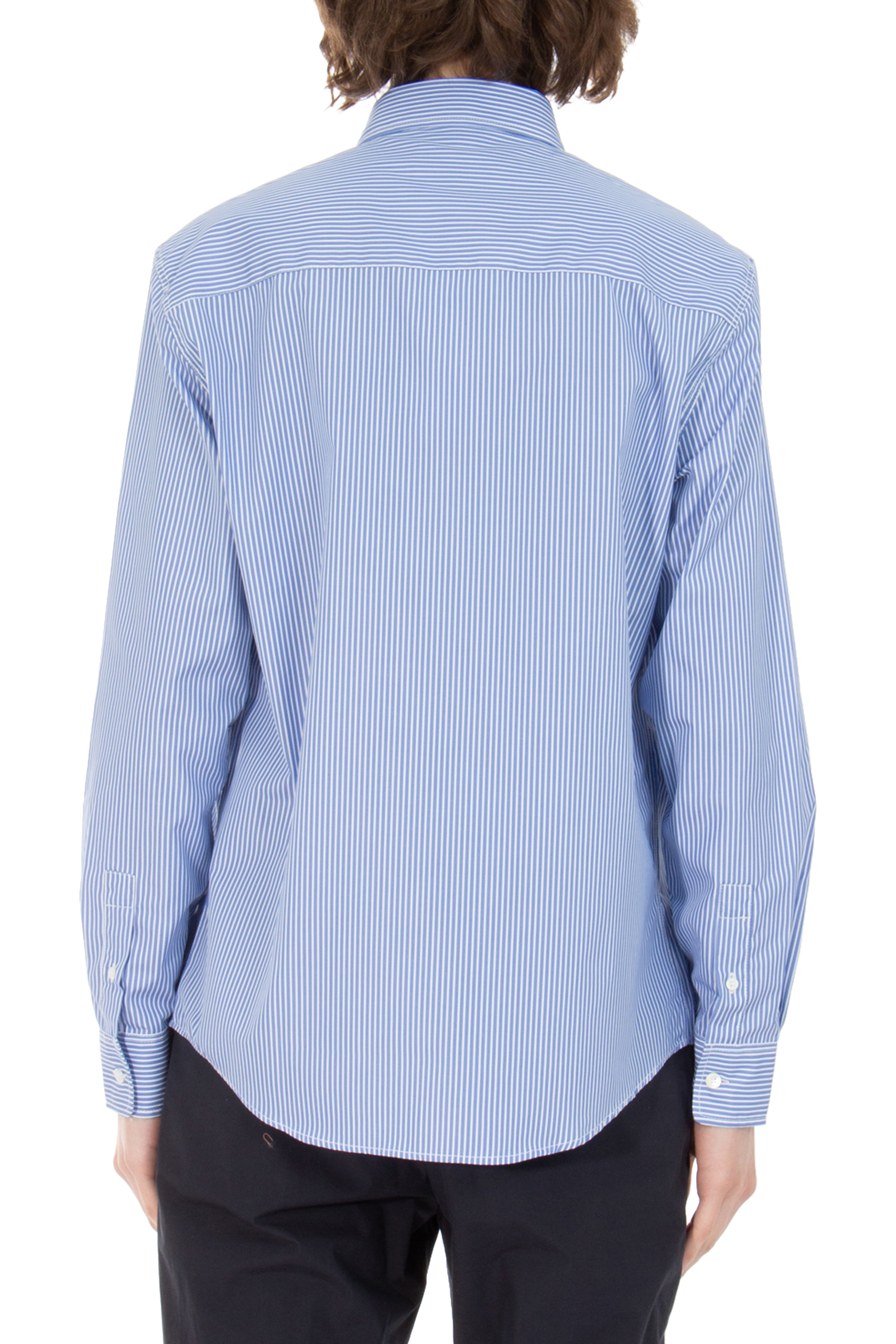 MAISON KITSUNÉ Casual Striped Cotton Shirt MAISON KITSUNÉ Casual Striped Cotton Shirt