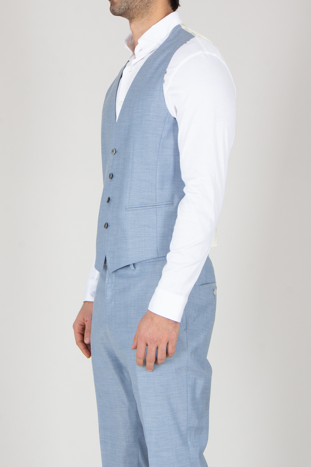 BOSS Slim Fit Virgin Wool Stretch Blend Suit Waistcoat H-Huge