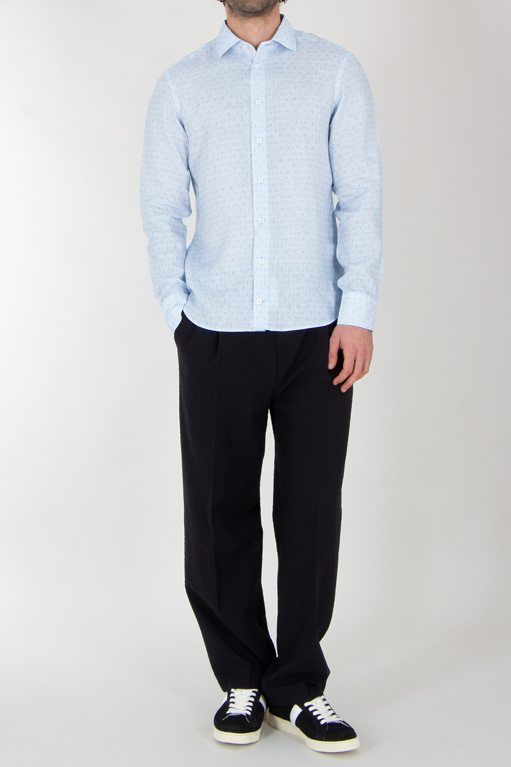 VAN LAACK Patterned Linen Shirt Retin