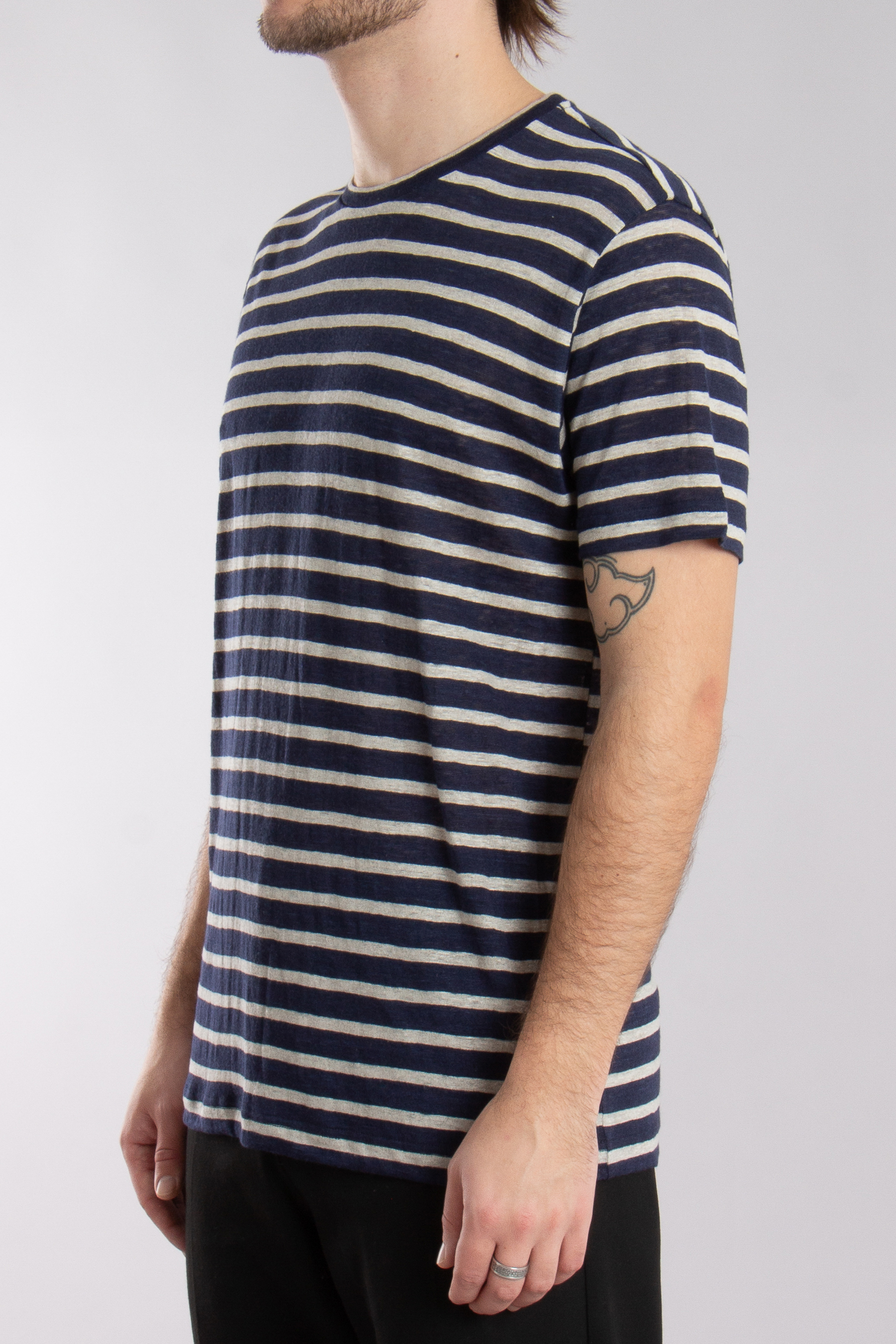STEFAN BRANDT Striped Linen Jersey T-Shirt Enno STEFAN BRANDT Striped Linen Jersey T-Shirt Enno