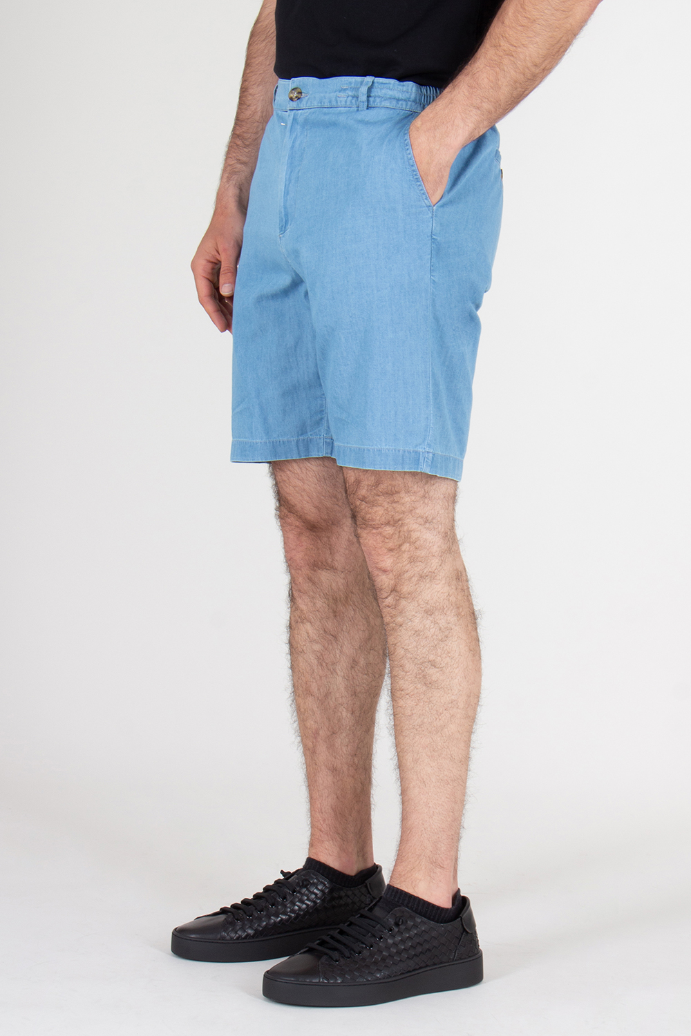 MC2 SAINT BARTH Regular Fit Denim Effect Cotton Shorts