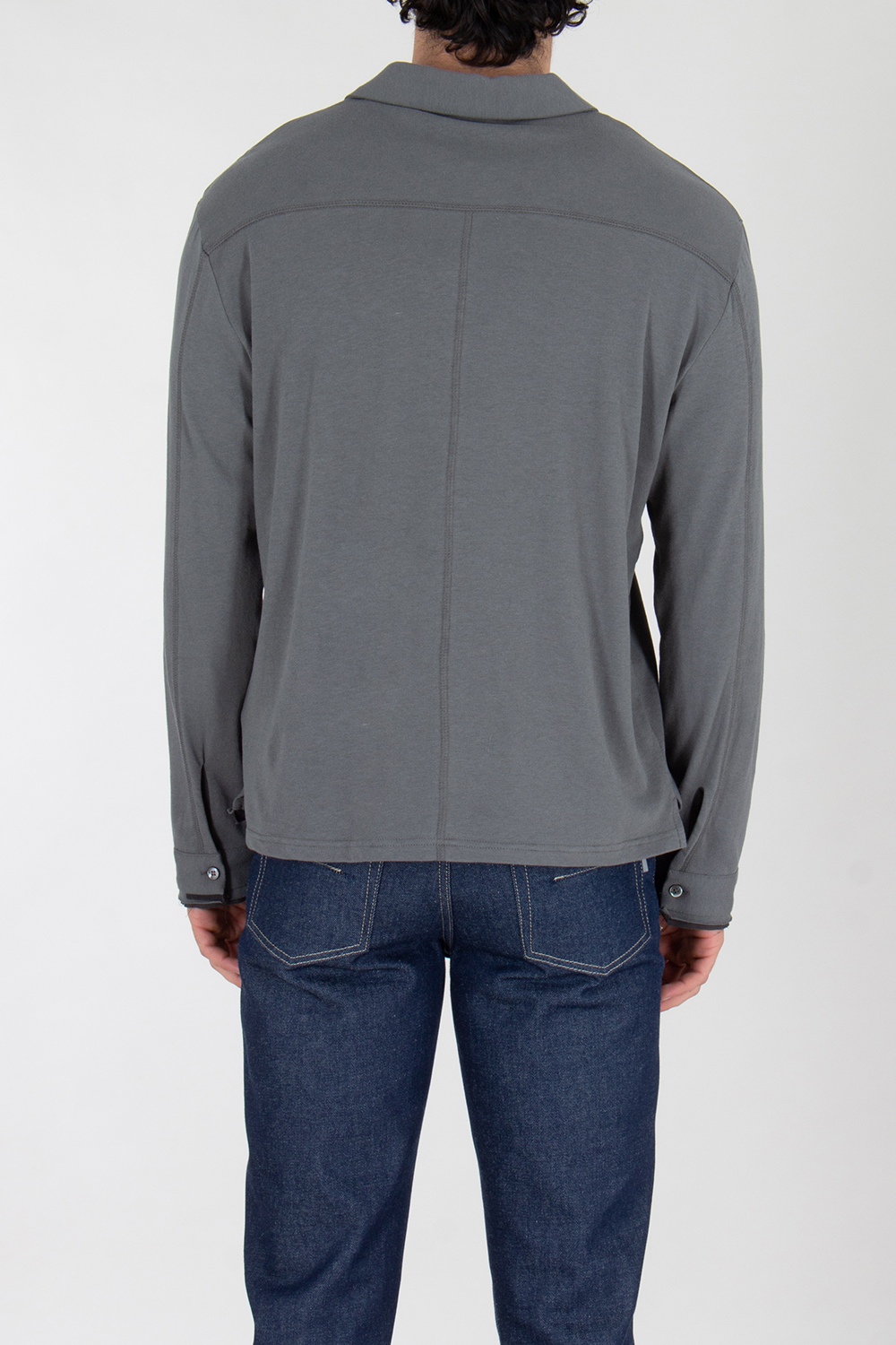 XLIM Long Sleeve Raw Edge Polo Shirt 