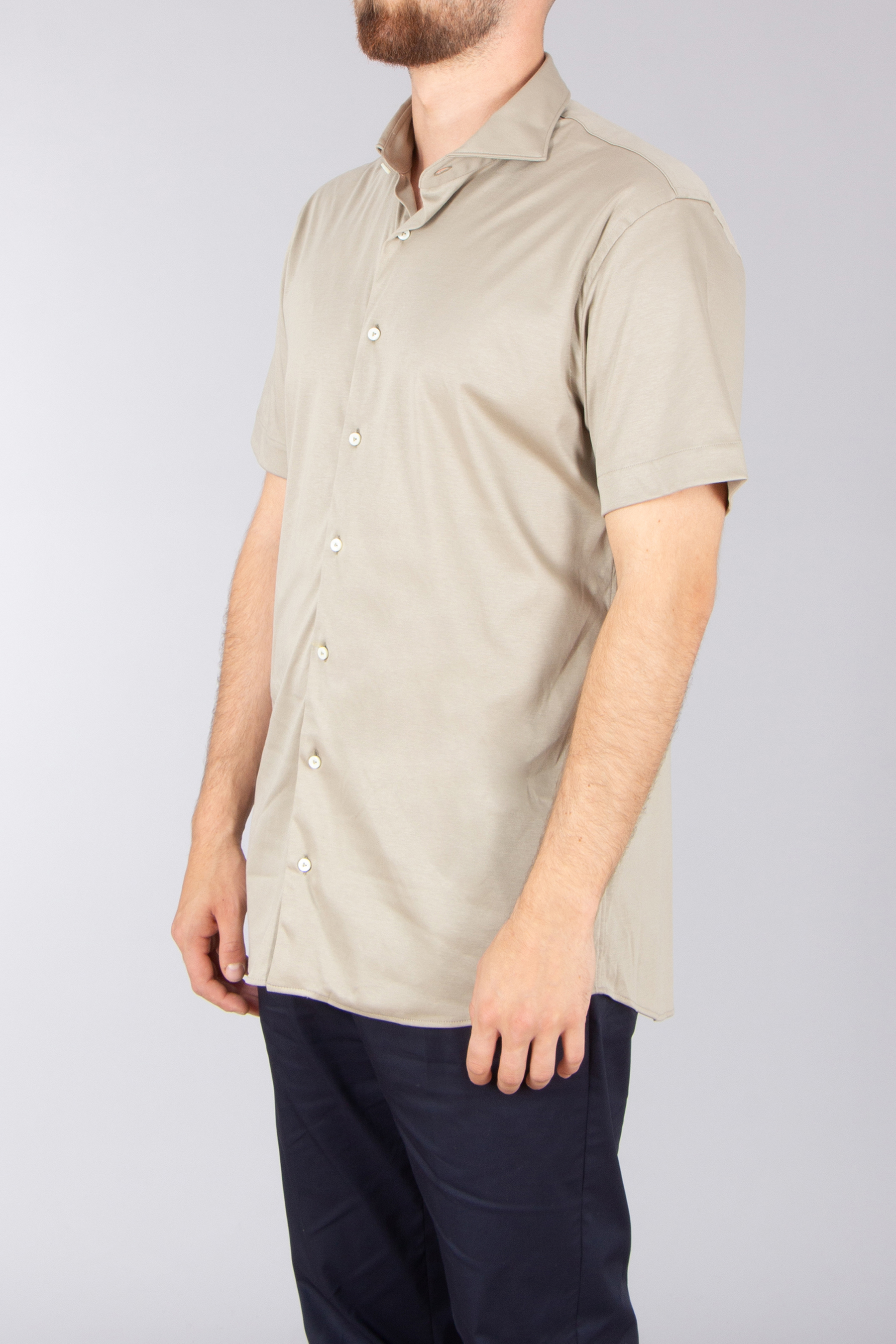 VAN LAACK Tailor Fit Swiss Cotton Jersey Short-Sleeve Shirt Per Bekleidung, Hemd, Leinen, Bluse, Ärmel