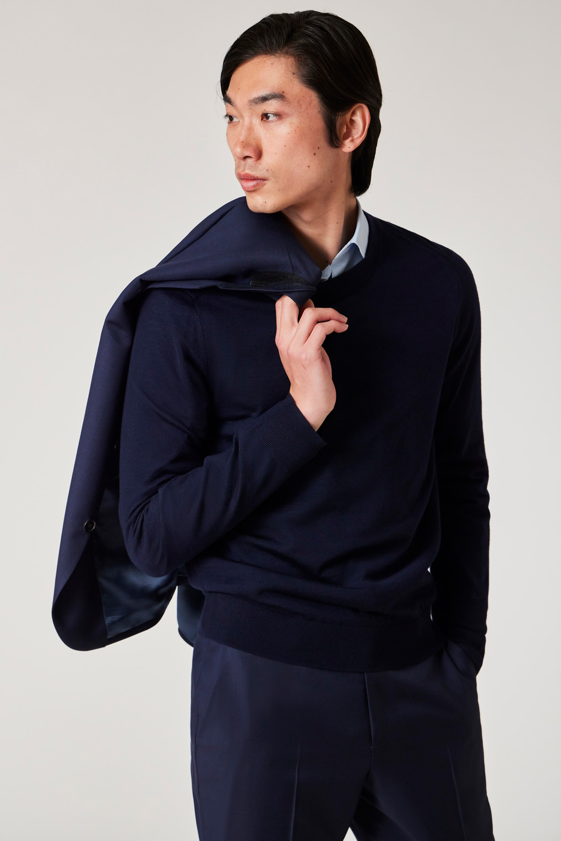 PAUL SMITH Classic Fit Wool Crew Neck Sweater Langarm, Mantel, Jacke, Sweatshirt, Anzug