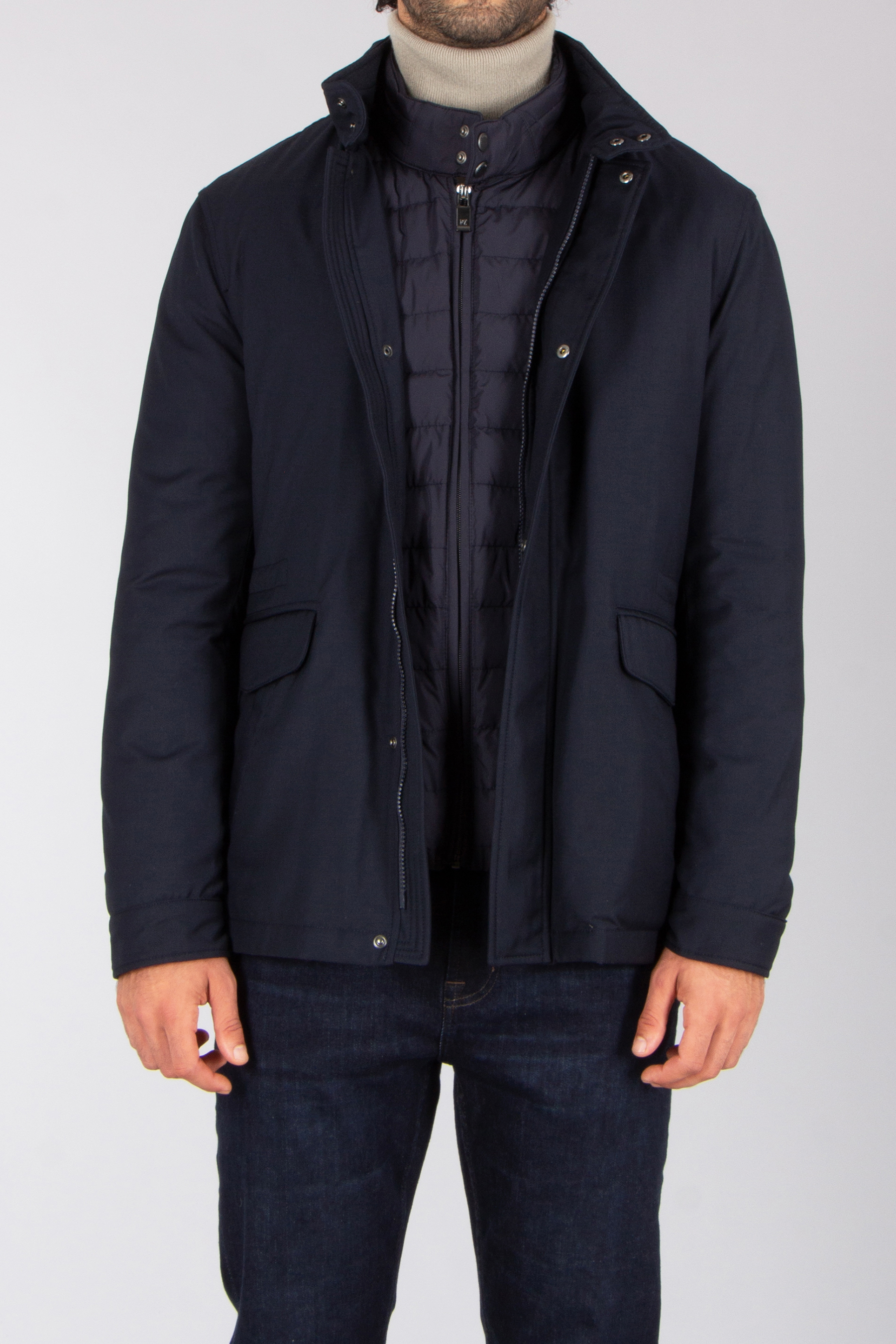 PAL ZILERI Regular Fit 3-in-1 Polyester-Viscose Blend Field Jacket Bekleidung, Mantel, Jacke, Blazer, Hosen
