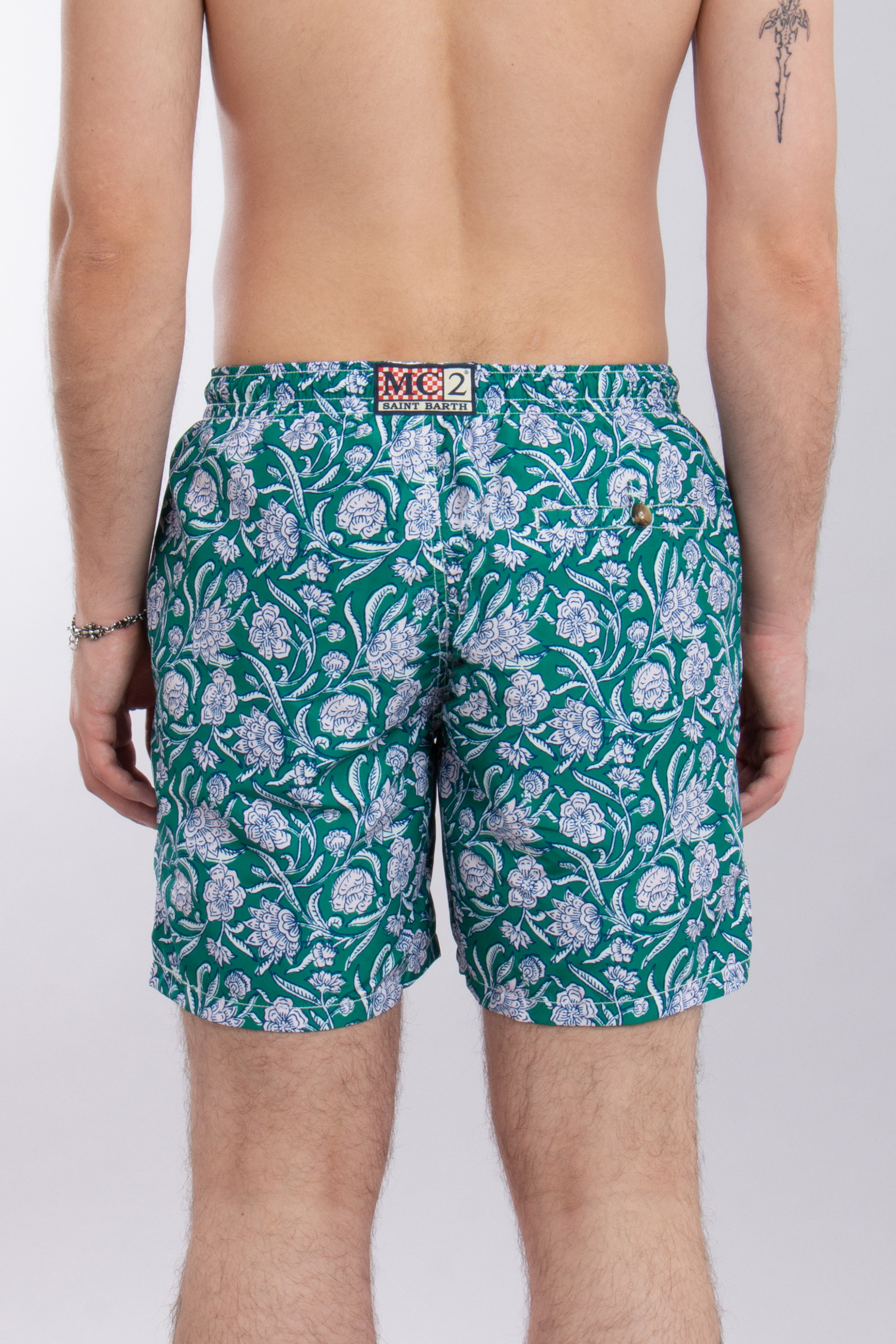 MC 2 SAINT BARTH Ajrakh Batik Print Swim Shorts Caprese MC 2 SAINT BARTH Ajrakh Batik Print Swim Shorts Caprese