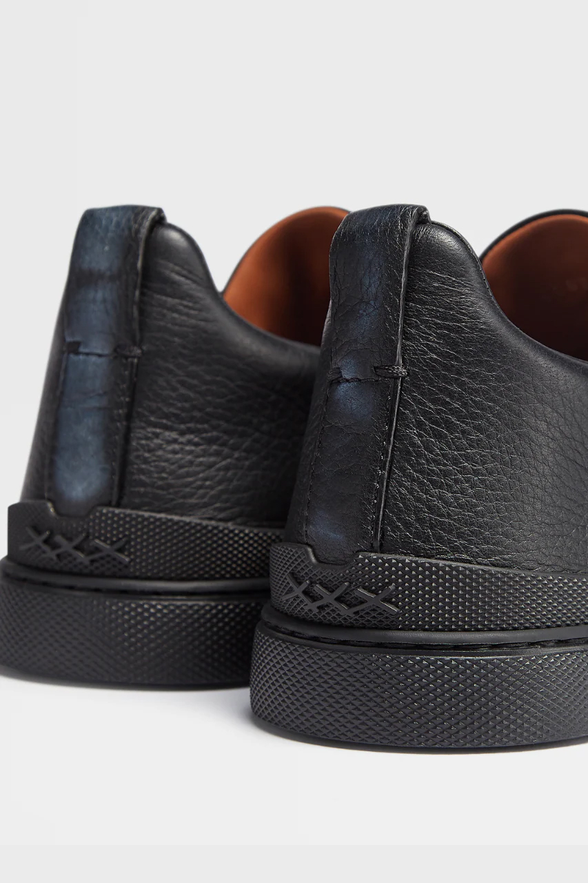 ZEGNA Leather Sneakers Triple Stitch ZEGNA Leather Sneakers Triple Stitch