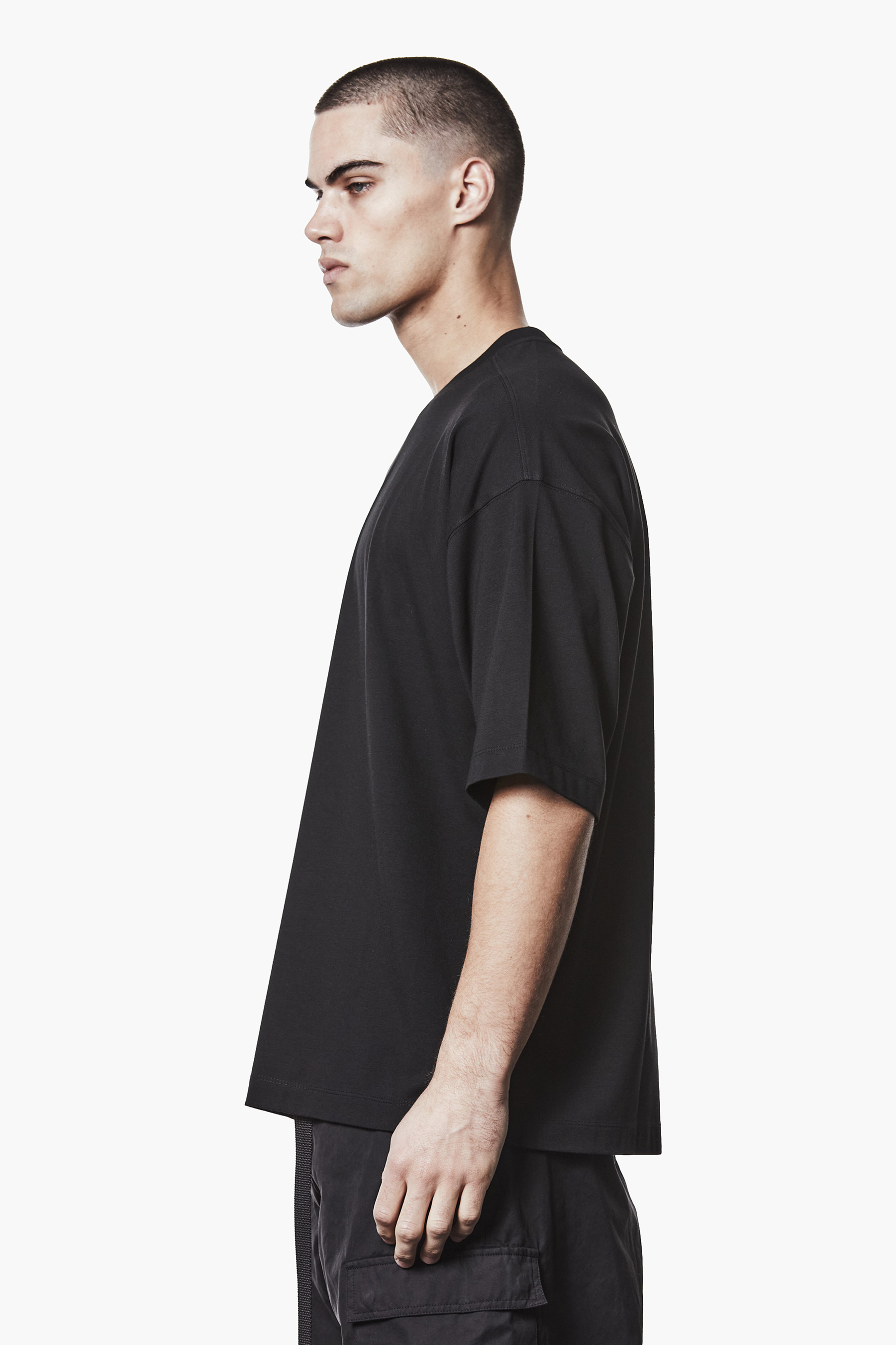 THOM KROM Oversized Patched Print Cotton-Modal Stretch Jersey T-Shirt T-shirt, Ärmel, Langer Ärmel, Mann, Person