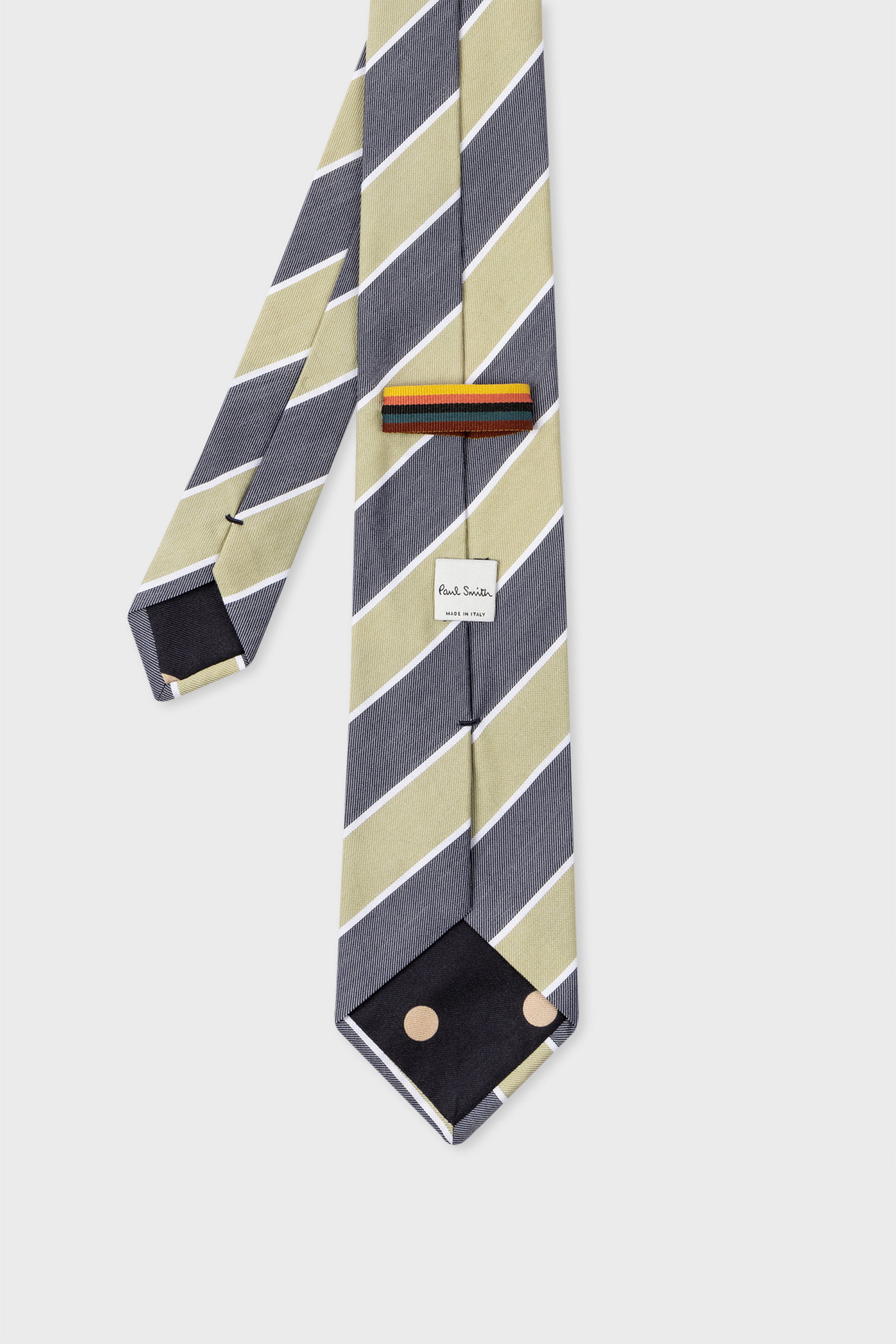 PAUL SMITH Block Stripe Cotton-Silk Blend Tie