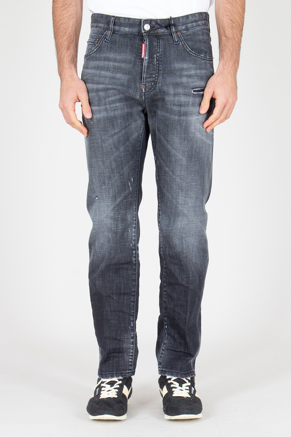 DSQUARED2 Loose Fit Cotton Stretch Denim 642 Jeans