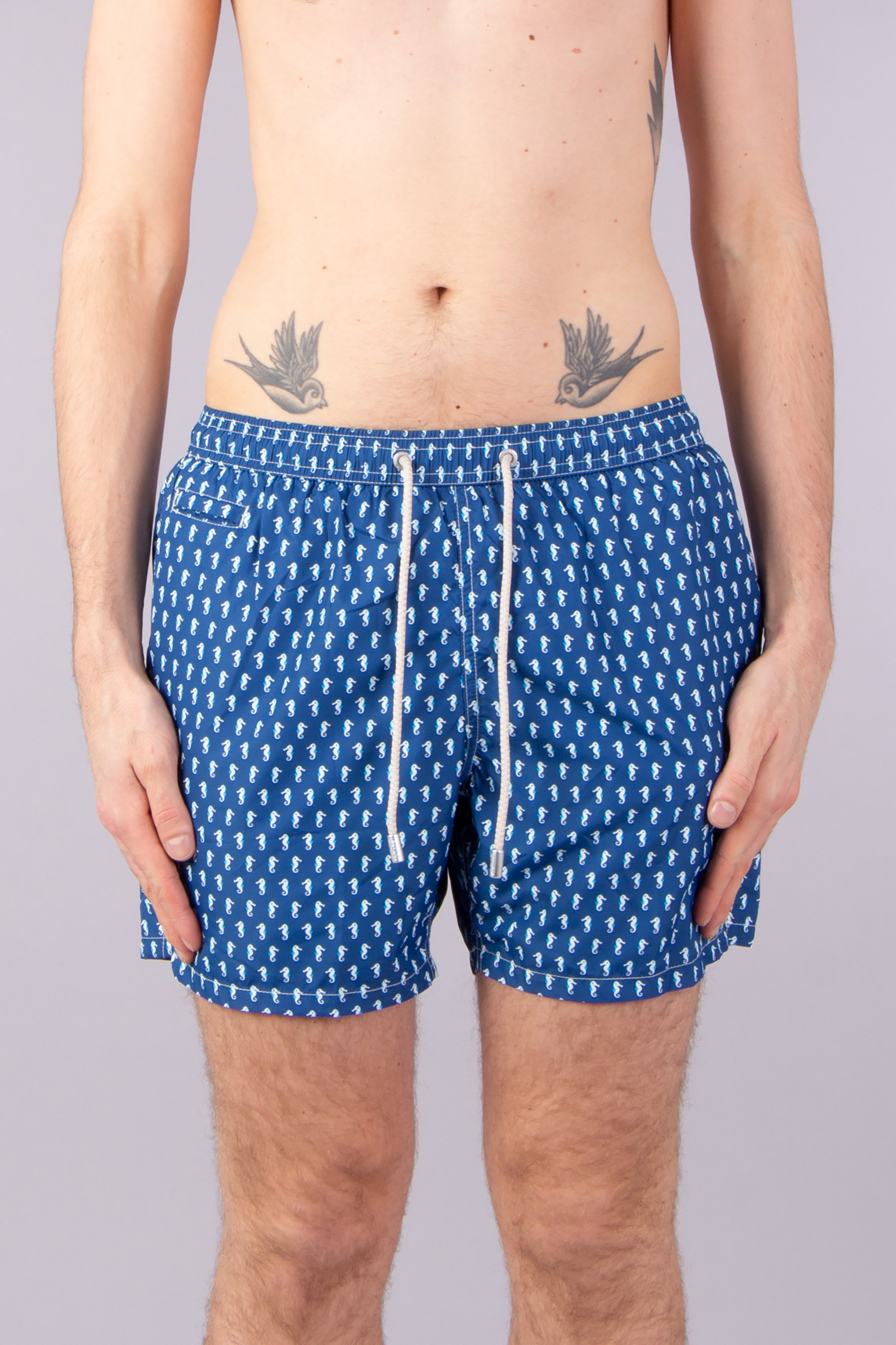 MC 2 SAINT BARTH Simple Seahorse Swim Shorts Lighting Micro Fantasy