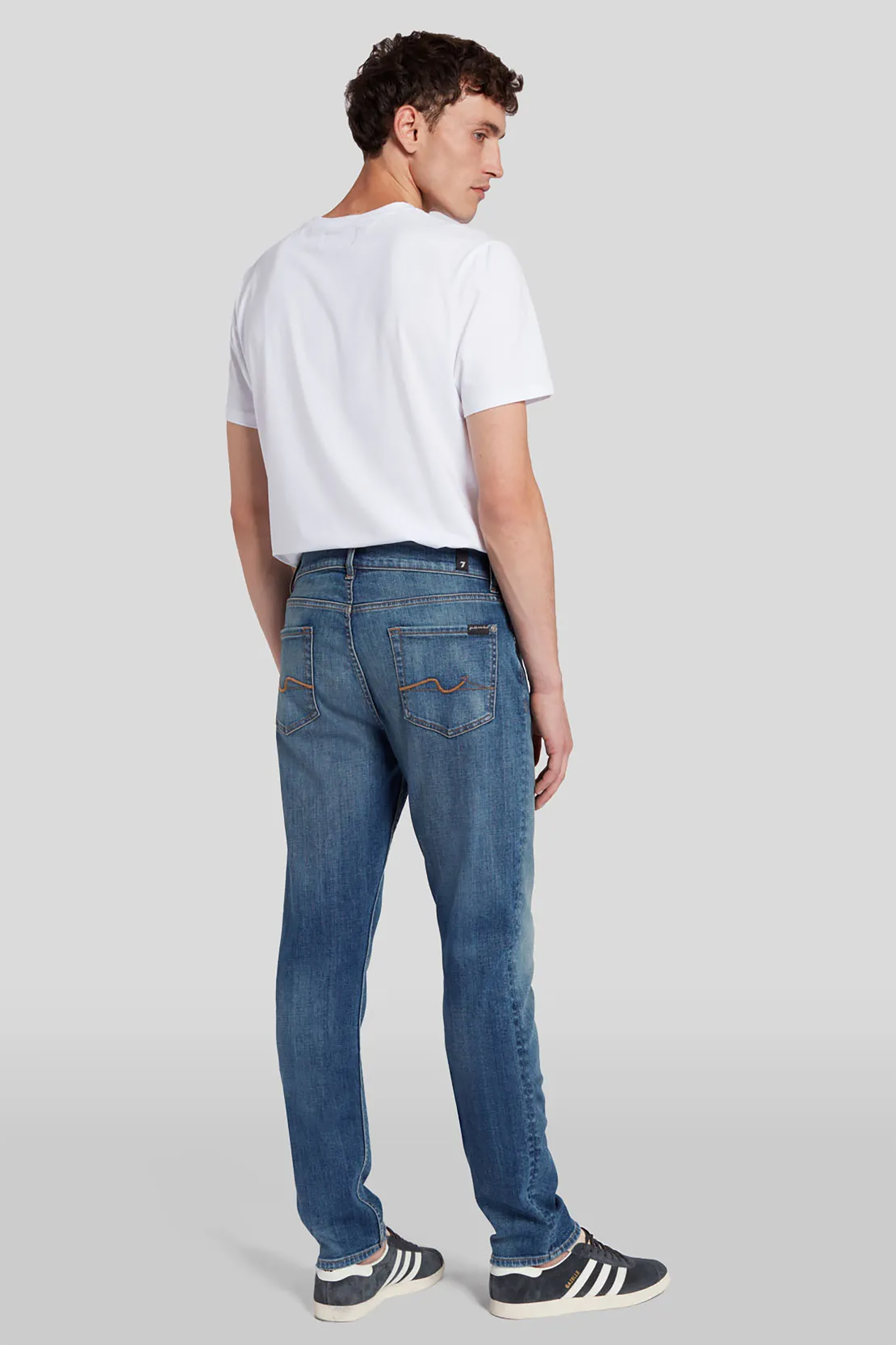 7 FOR ALL MANKIND Tapered Tek Earthkind Denim Jeans Slimmy Continuity 7 FOR ALL MANKIND Tapered Tek Earthkind Denim Jeans Slimmy Continuity
