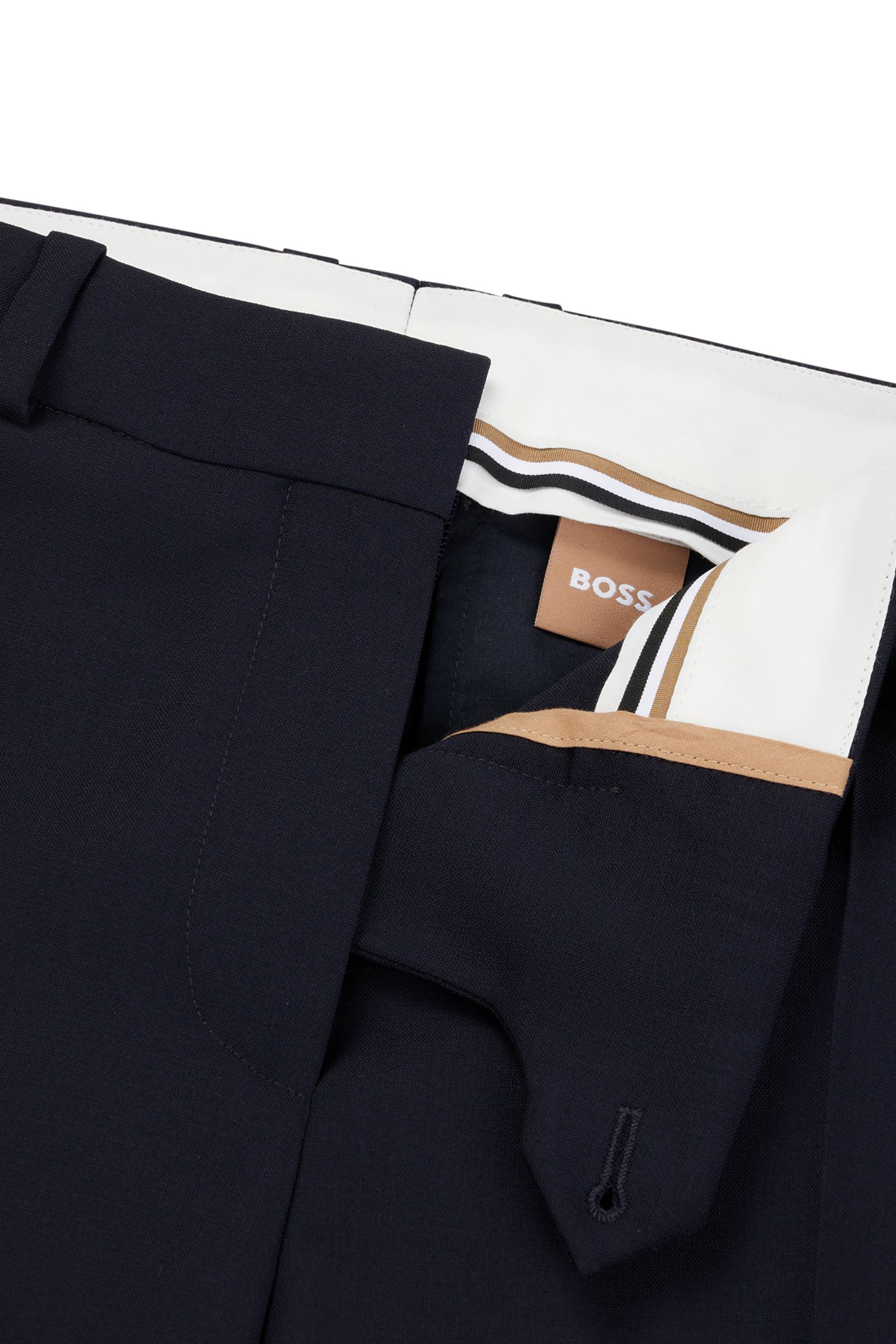 BOSS Regular Fit Virgin Wool Pants Tameah BOSS Regular Fit Virgin Wool Pants Tameah