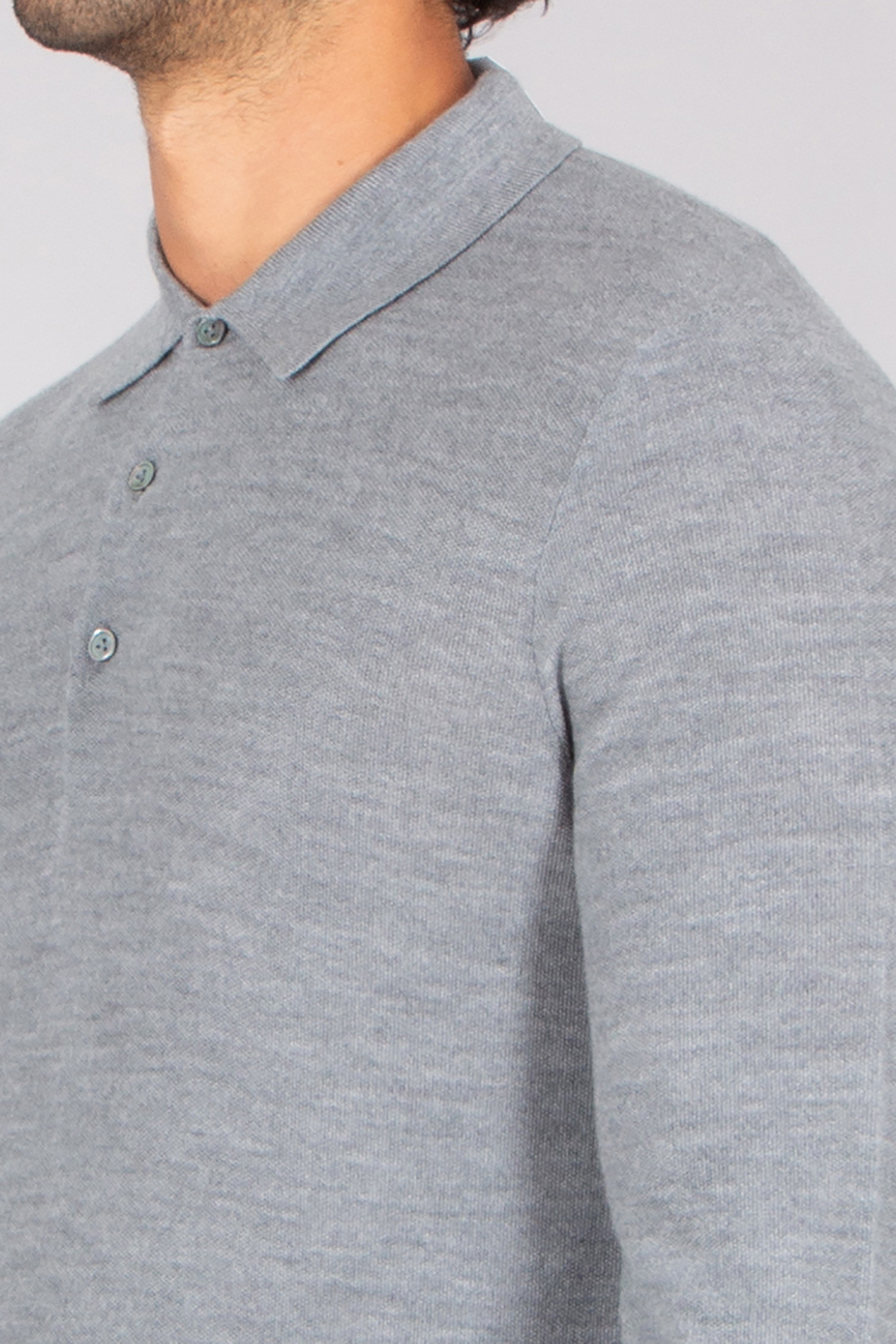 VAN LAACK Regular Fit Virgin Wool Knit Polo Sabri Langarm, Leinen, Hemd, Mann, Person