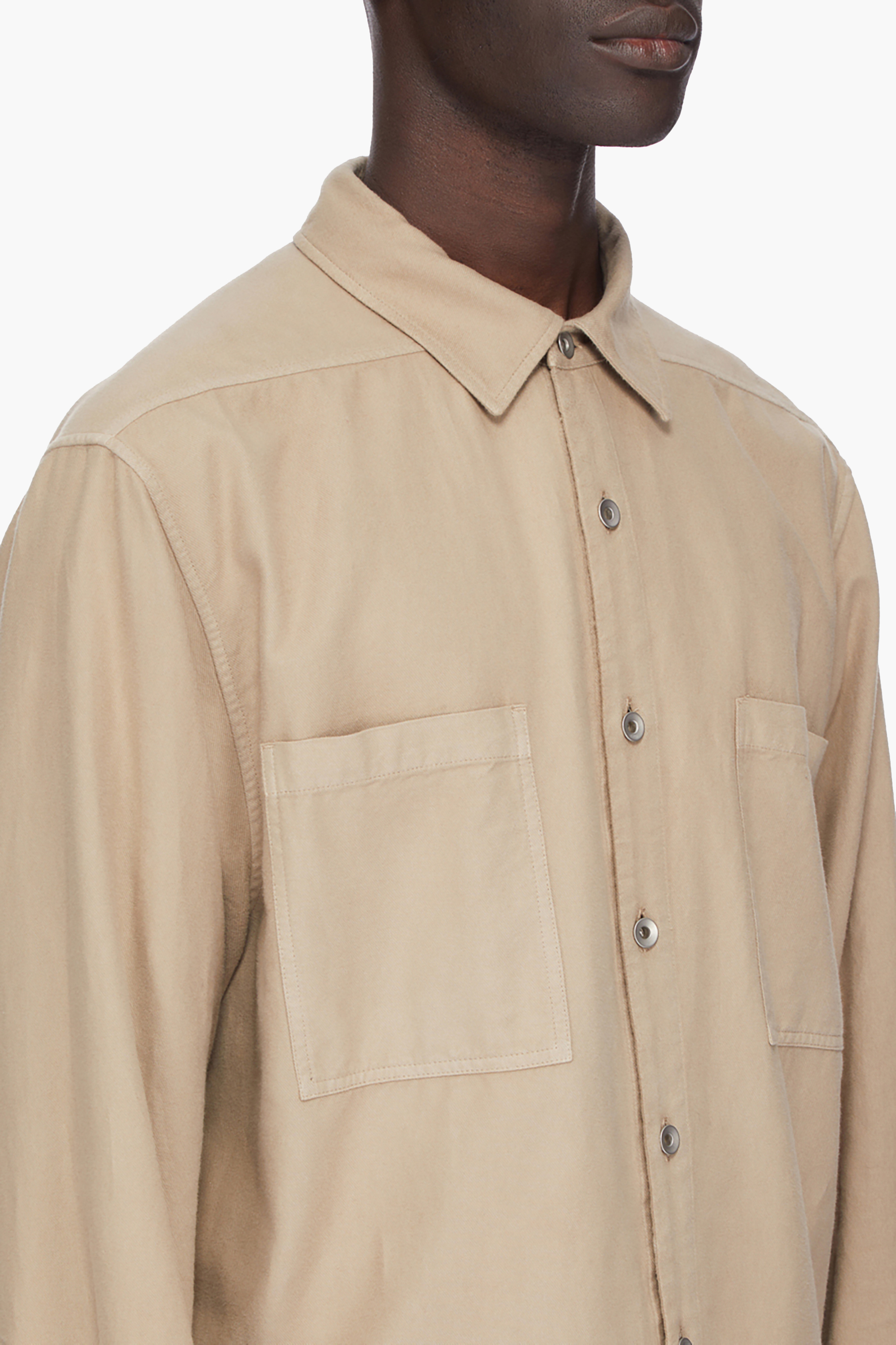 Bekleidung, Hemd, Leinen, Langarm, Khaki