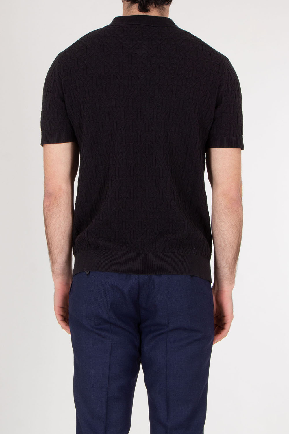 HUGO Regular Fit Knit Polo with Structure