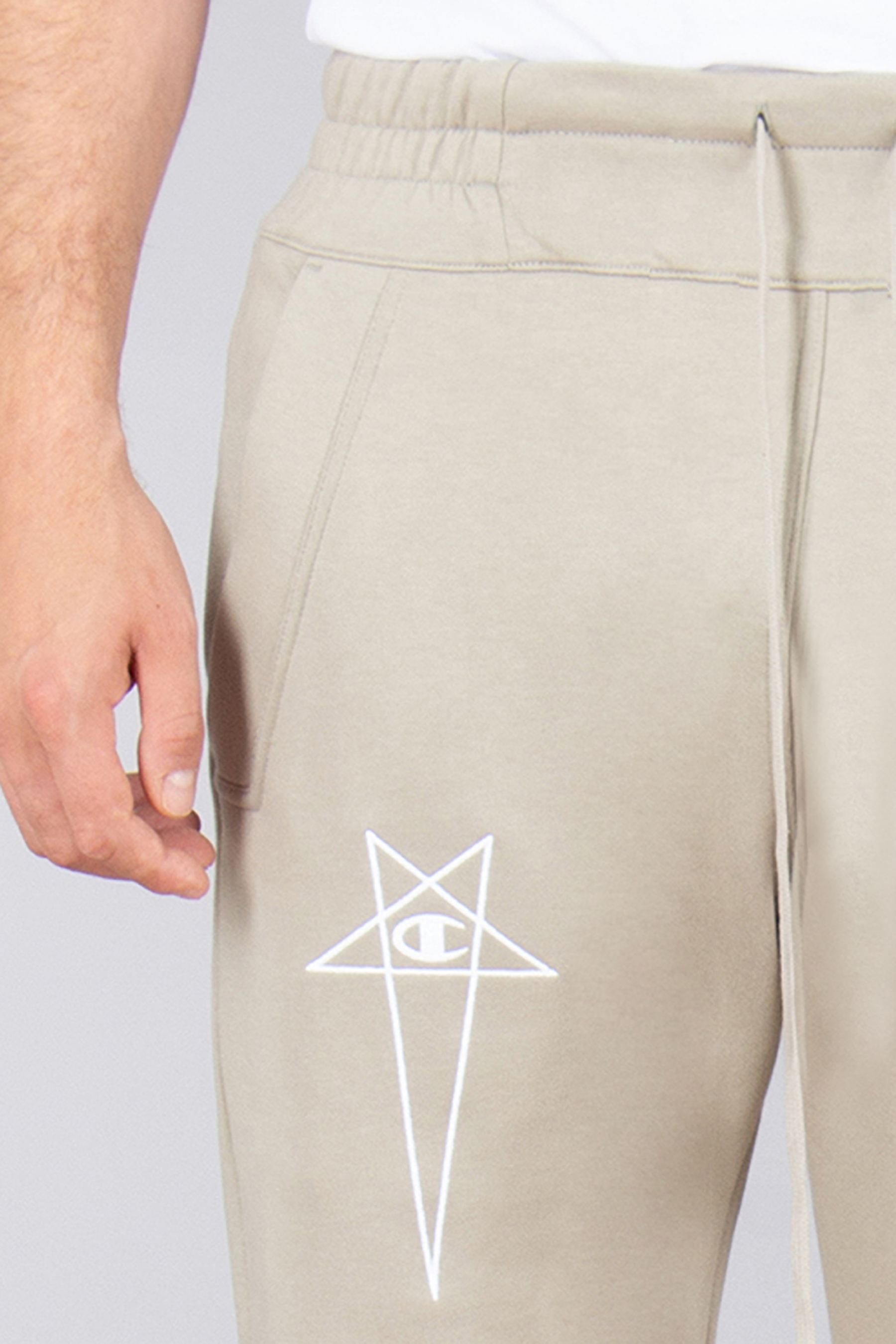 RICK OWENS DRKSHDW X Champion Relaxed Fit Compact Heavy Cotton Joggers RICK OWENS DRKSHDW X Champion Relaxed Fit Compact Heavy Cotton Joggers