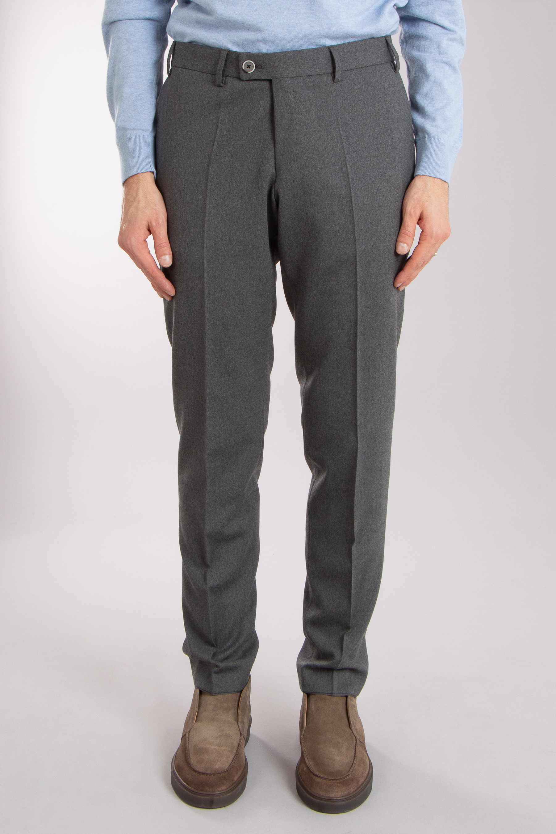 HILTL Slim Fit Virgin Wool Blend Stretch Pants Terni