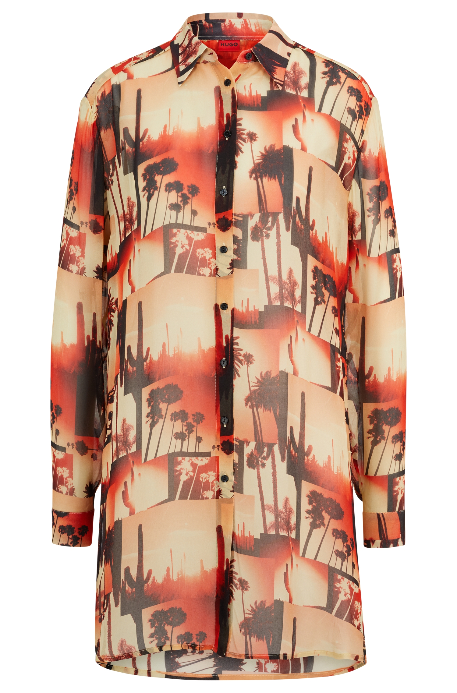 HUGO Printed Viscose Blouse  Evishi