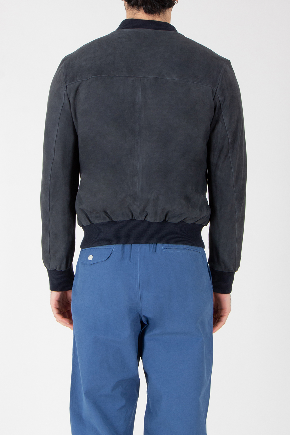 ARMA Regular Fit Goat Suede Bomber Jacket Didier