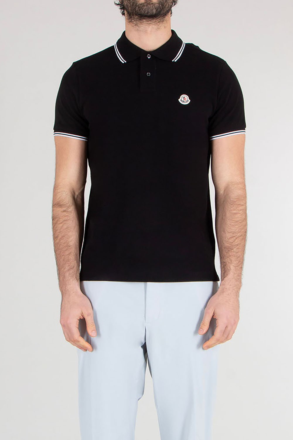 MONCLER Slim Fit Cotton Piqué Polo Shirt