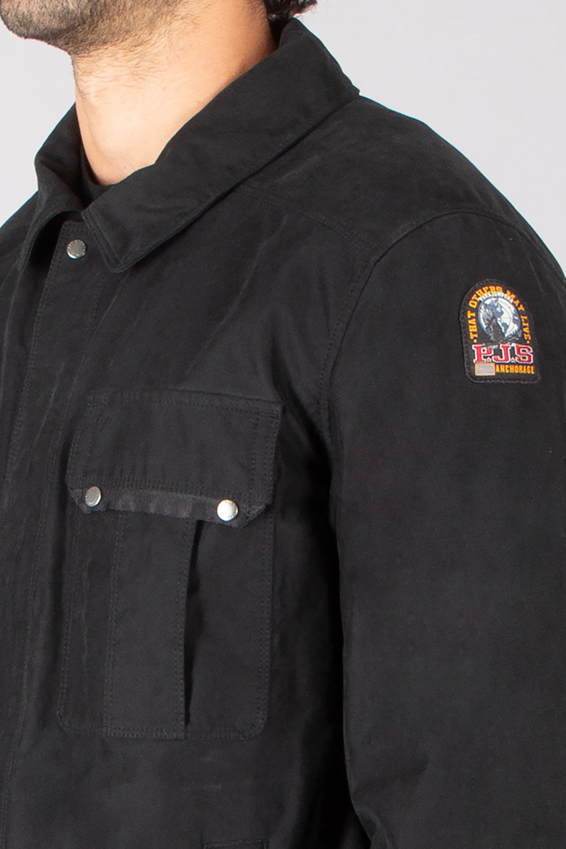PARAJUMPERS Regular Fit Brushed Cotton Blend Moleskin Overshirt Miura Bekleidung, Mantel, Jacke, Langarm, Ärmel