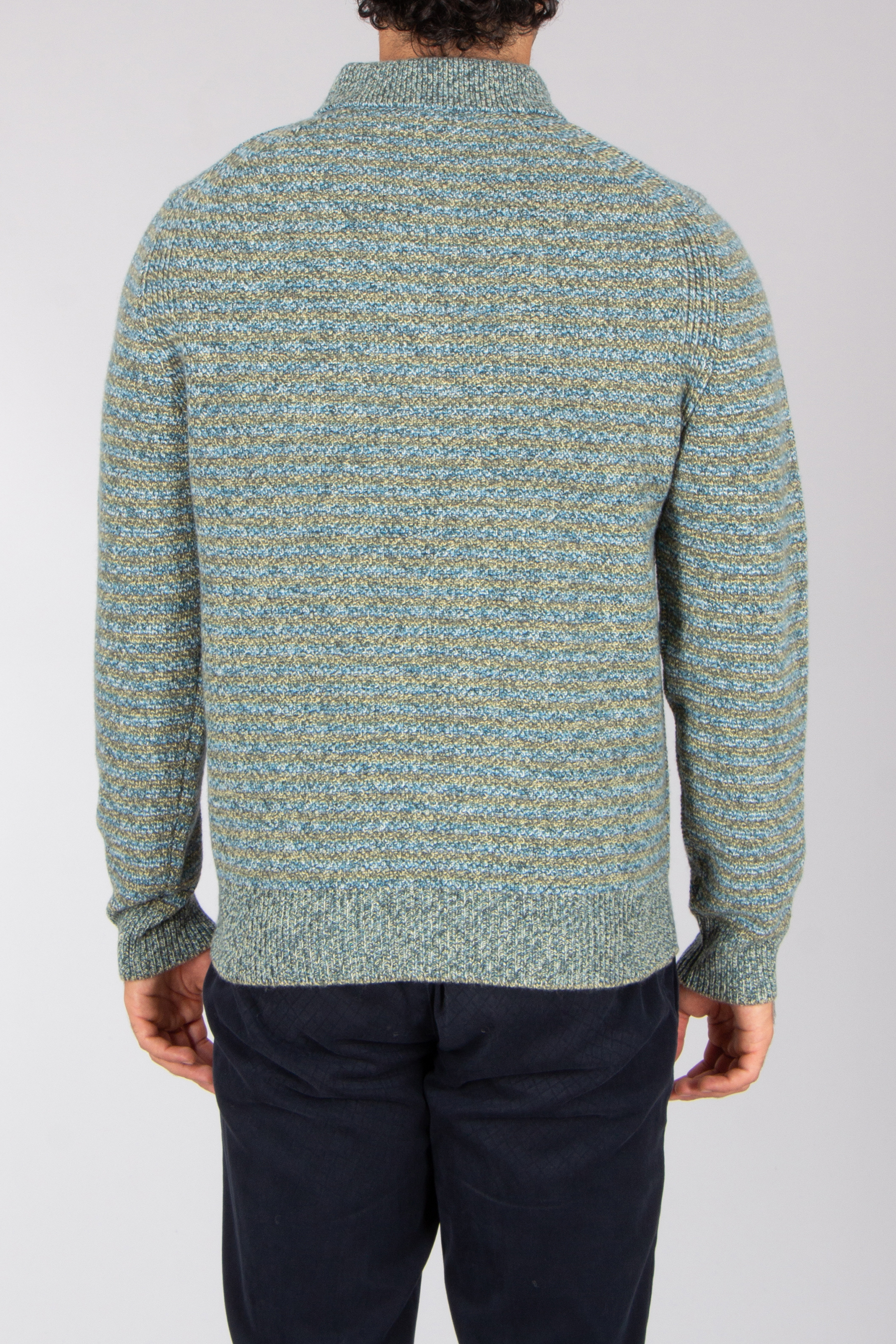 PAUL SMITH Relaxed Fit Striped Superfine Lambswool Knit Polo Bekleidung, Strickwaren, Pullover