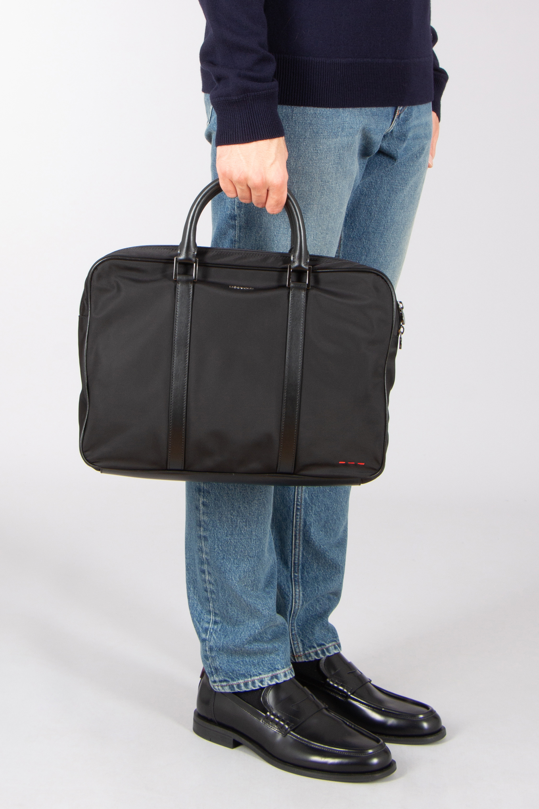 KITON Nylon Blend Slim Business Bag Tasche, Handtasche, Schuhe, Schuh, Aktentasche