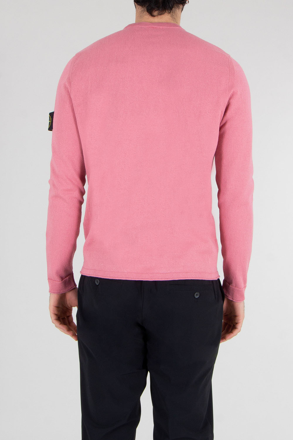 STONE ISLAND Regular Fit Light Raw Hand Organic Cotton Crew Neck Sweater