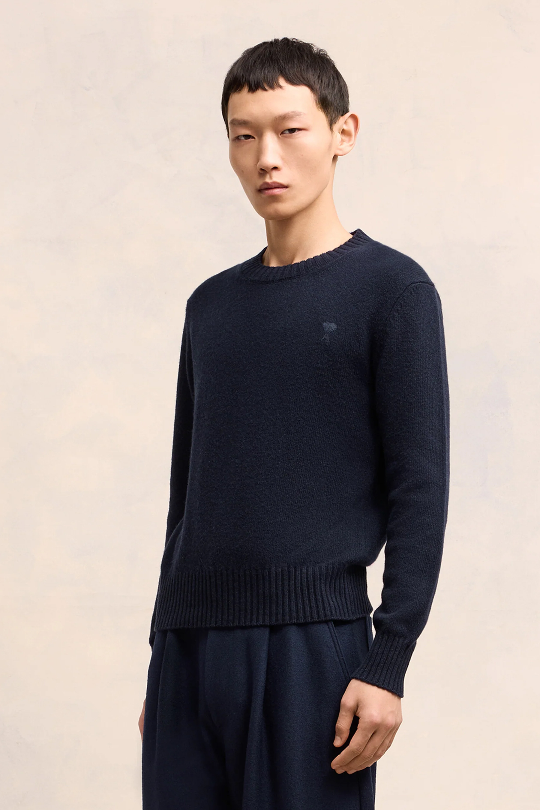 AMI PARIS Embroidered Cashmere Sweater AMI PARIS Embroidered Cashmere Sweater