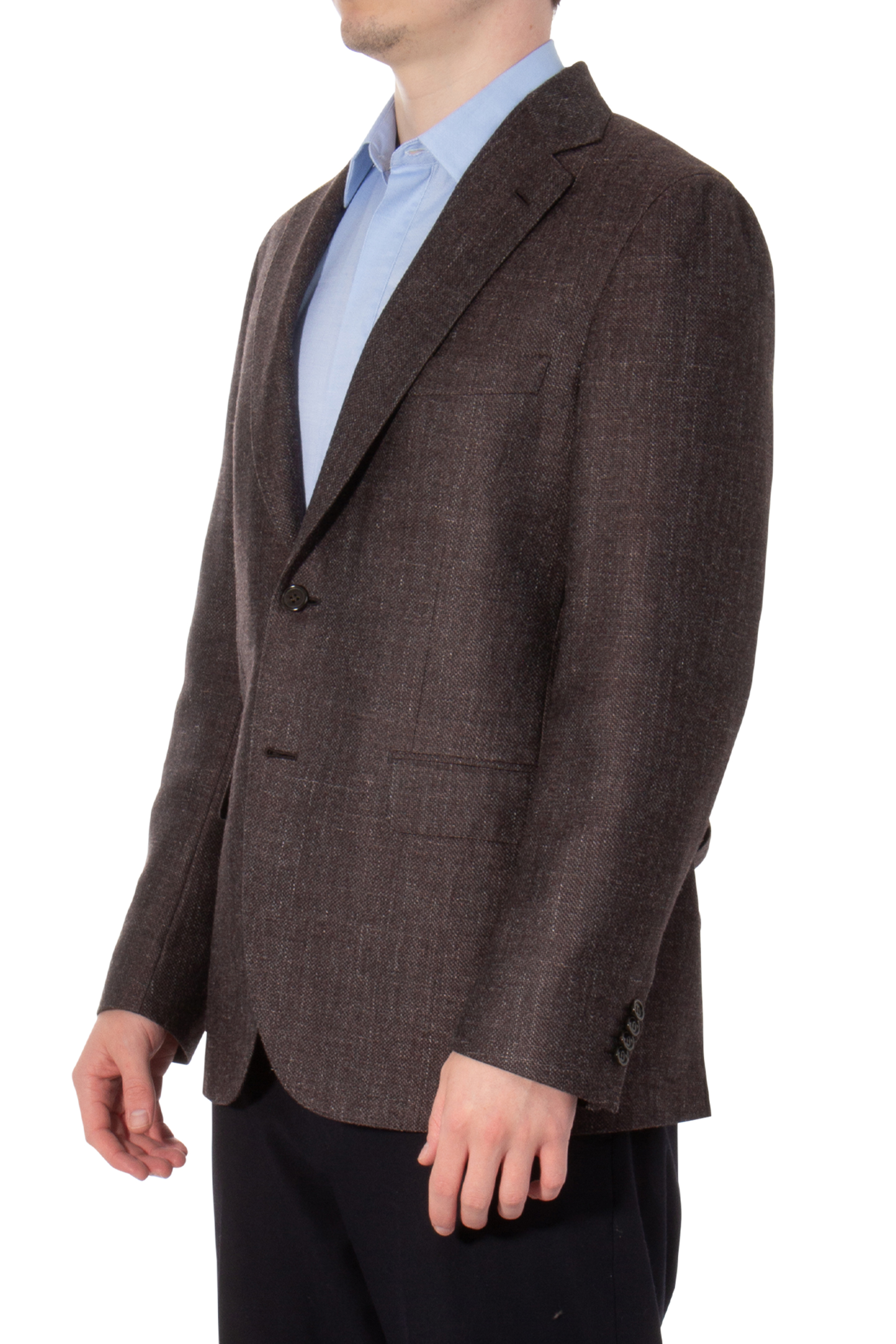 BRIONI Relaxed Fit Wool-Silk-Linen Blend Jacket New Plume BRIONI Relaxed Fit Wool-Silk-Linen Blend Jacket New Plume